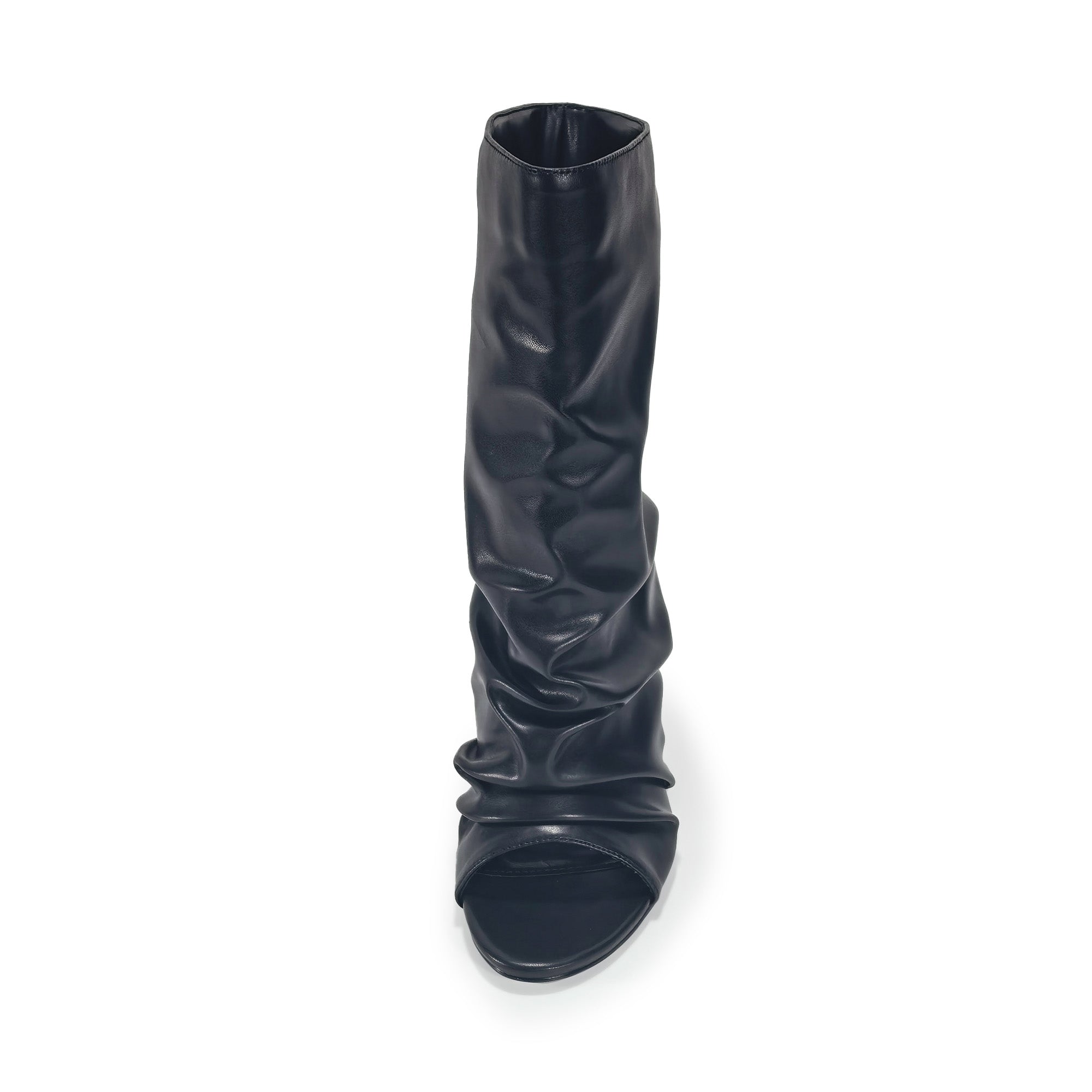 CASH-1 SLOUCH BOOT W WEDGE BLACK PU