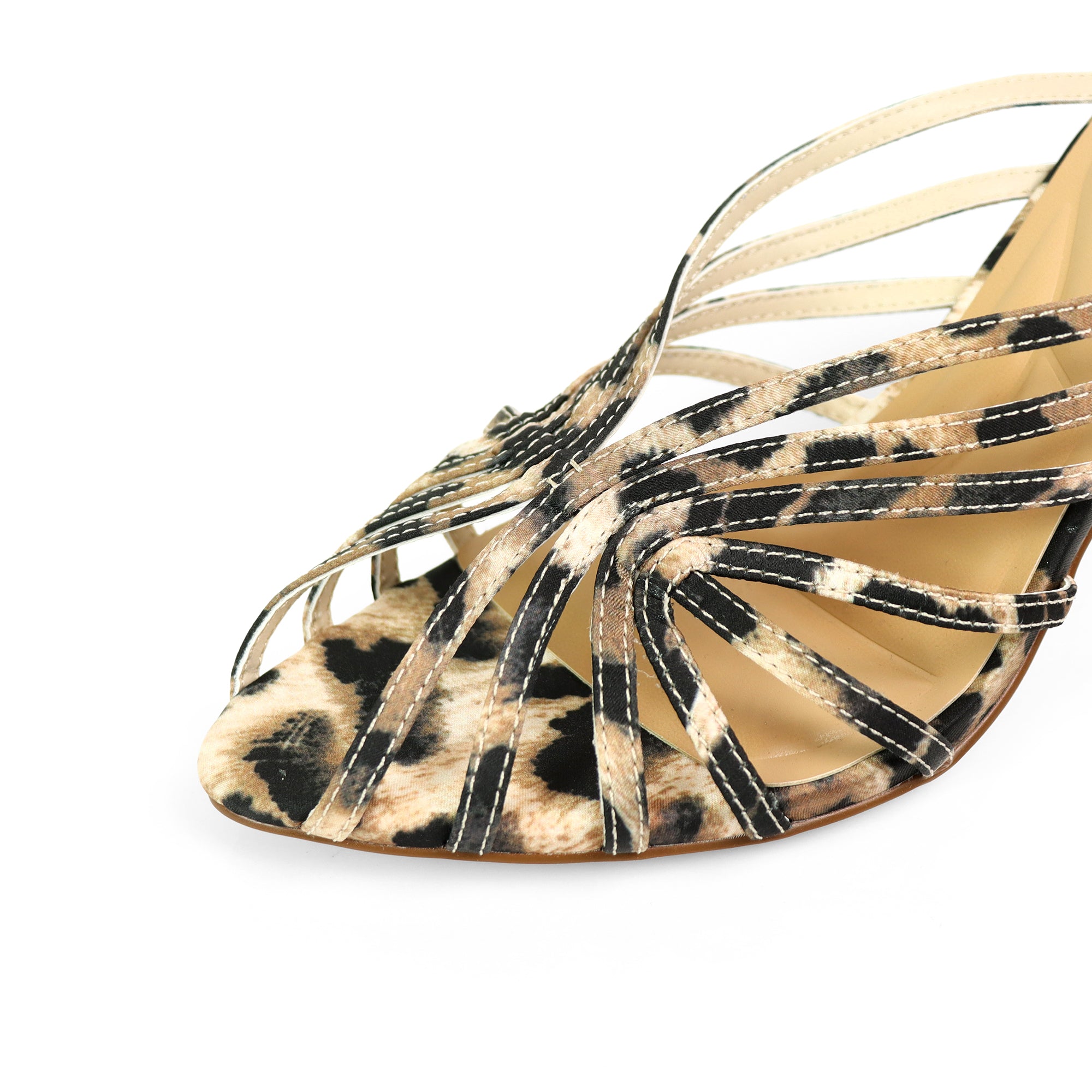 CHANTELLE-1 STRAPPY MULE W/HEEL LEOPARD