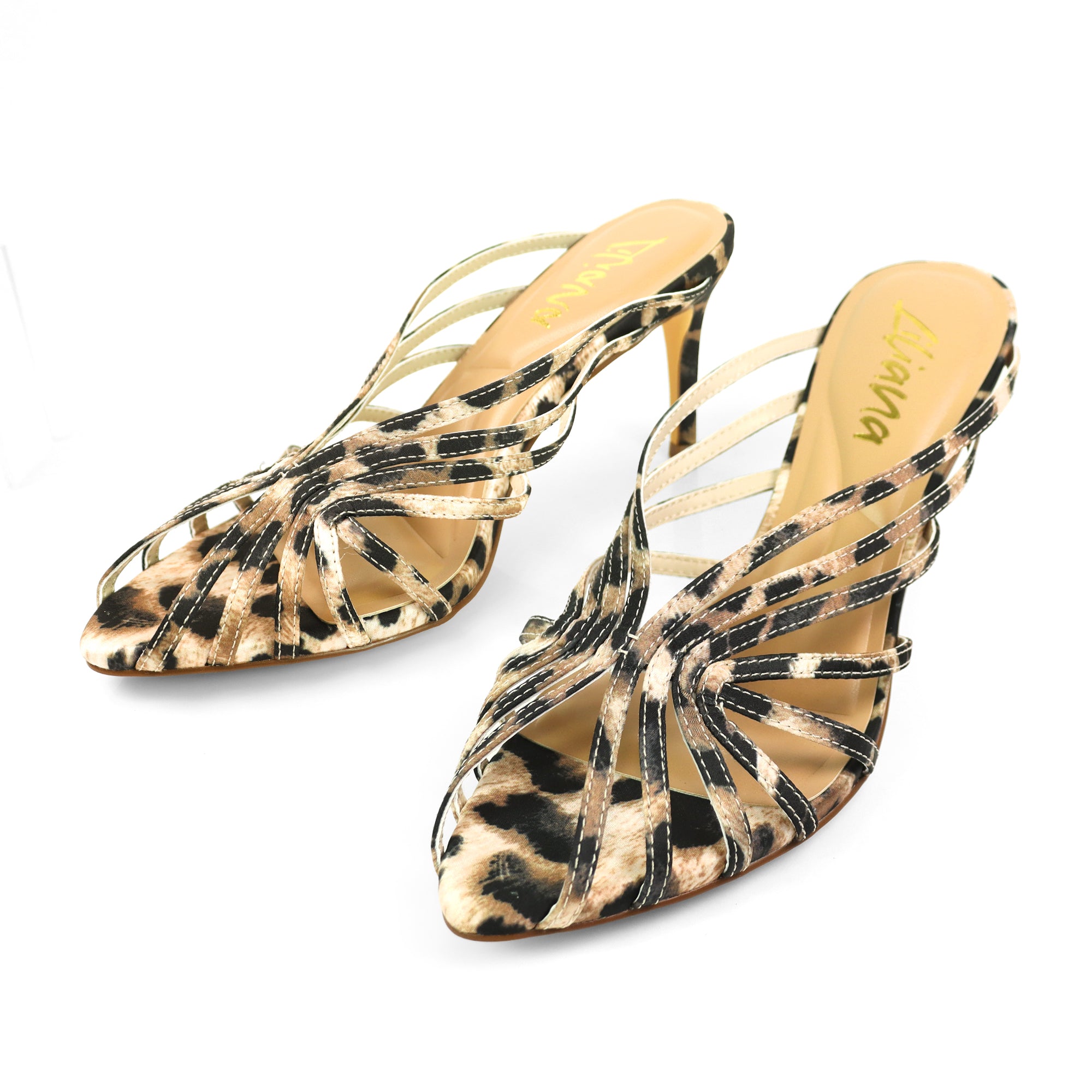 CHANTELLE-1 STRAPPY MULE W/HEEL LEOPARD