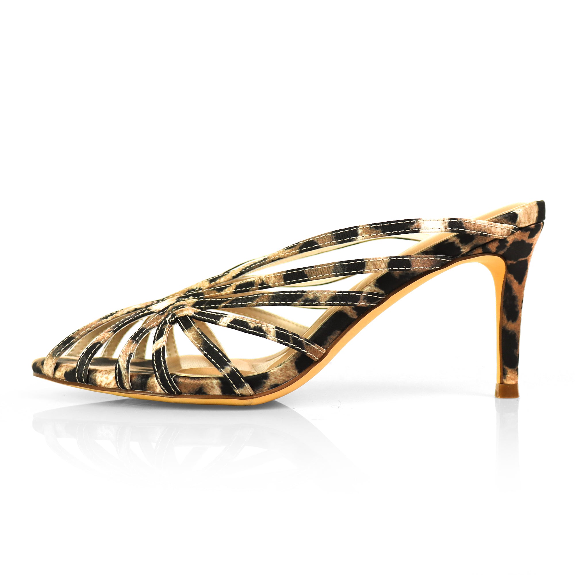 CHANTELLE-1 STRAPPY MULE W/HEEL LEOPARD