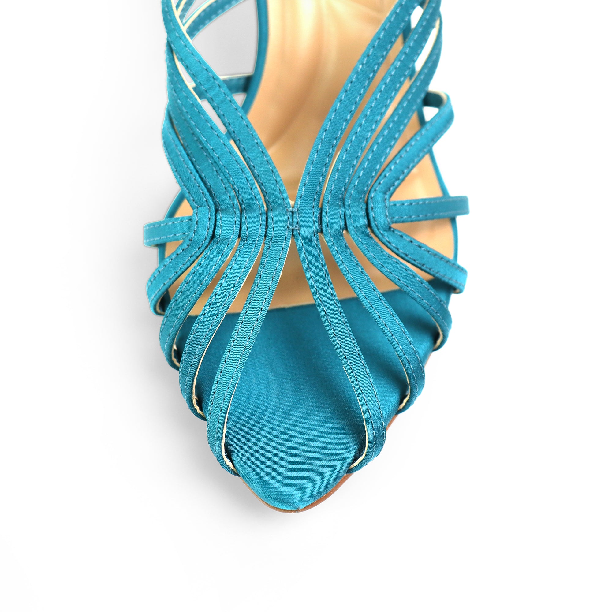 CHANTELLE-1 STRAPPY MULE W/HEEL TURQUOISE