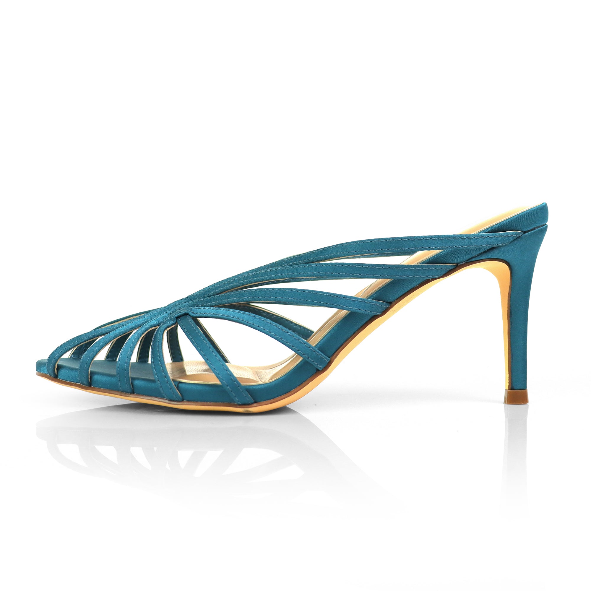 CHANTELLE-1 STRAPPY MULE W/HEEL TURQUOISE
