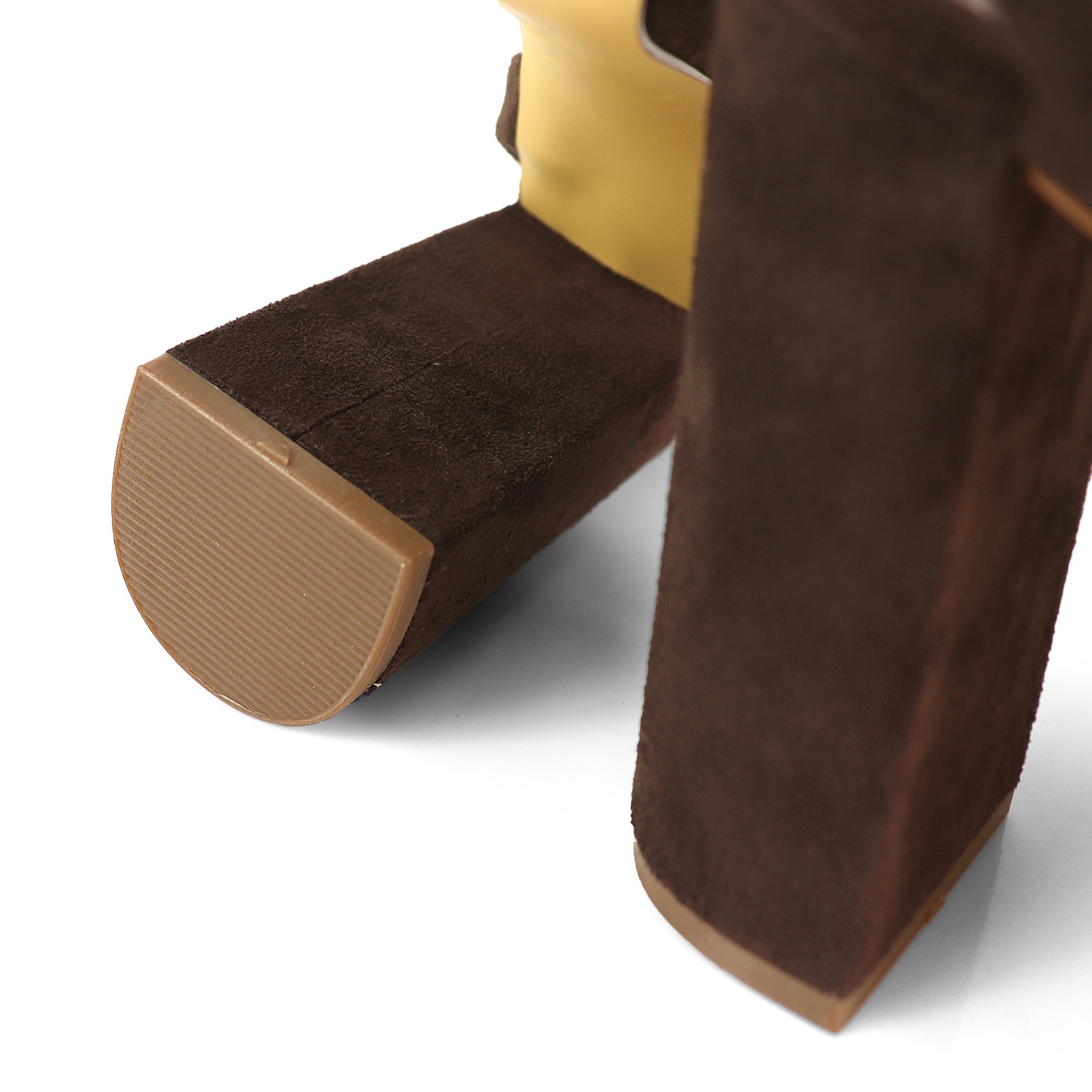 CHELSIA-1 ROUND OPEN ANKLE STRAP W/CHUNCKY HEEL CHOCOLATE