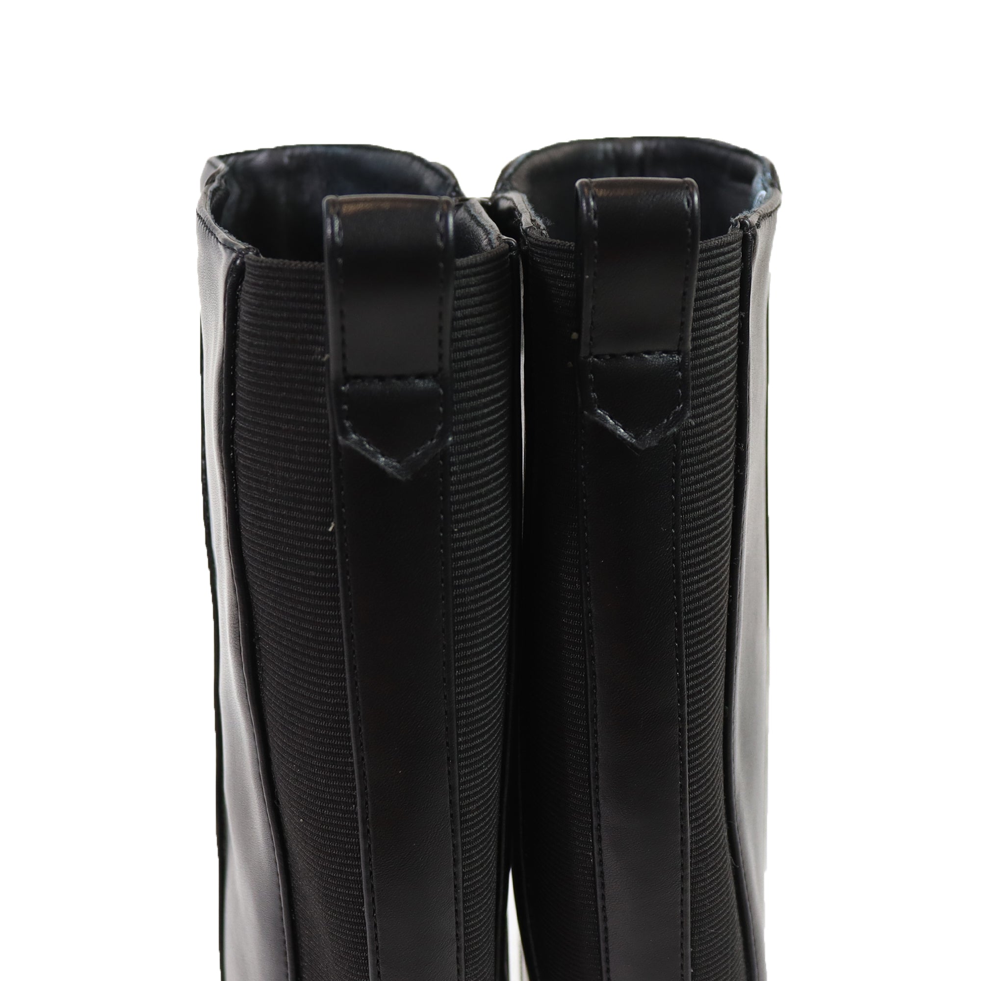 CIANNAH-1 NEE HIGH RIDING BOOTS W LUG SOLE BLACK