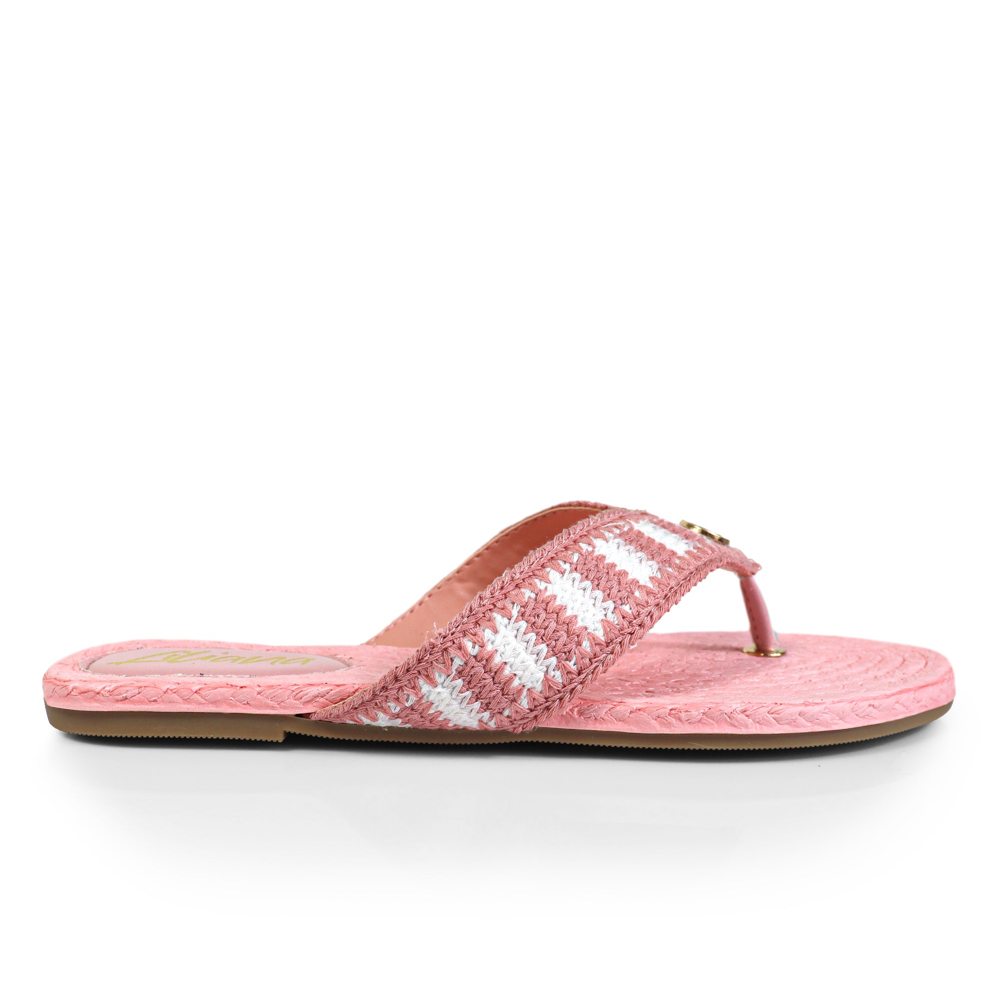 COCO-2  KNIT UPPER THONG W/ SANDAL PINK