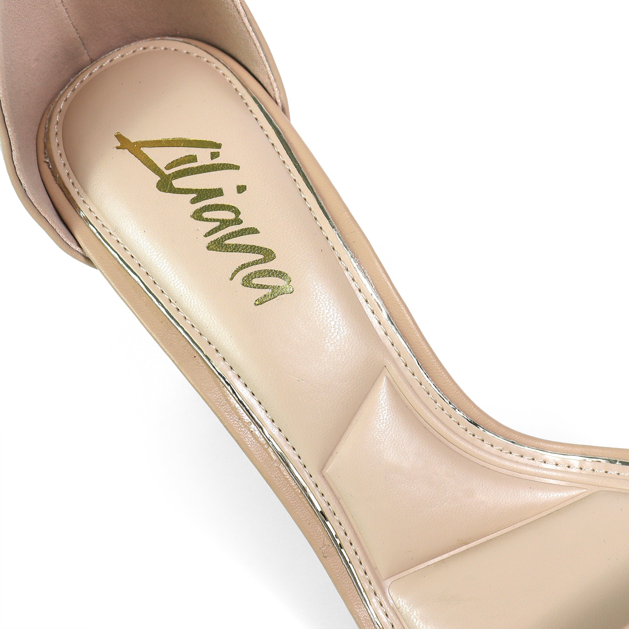 DANDELINE-1 PANTANT ANKLE STRAP W/ HEEL CHUNKY HEEL NUDE
