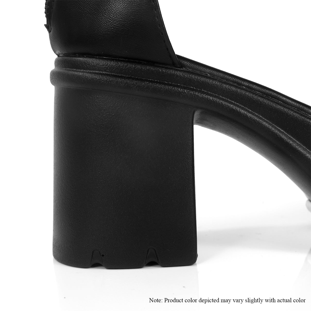 DEANA-1 STRAP PLATFORM W/ CHUCKY HEEL - BLACK