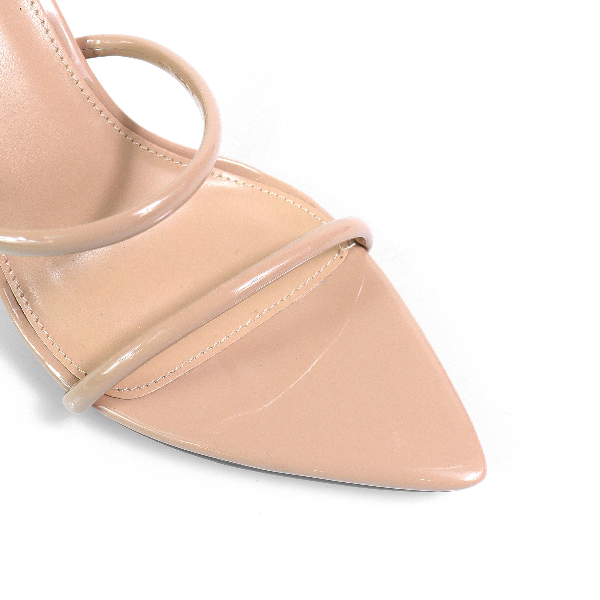 DIVA-4 POINTED TOE STRAP W/ STILETTOS HEEL NUDE