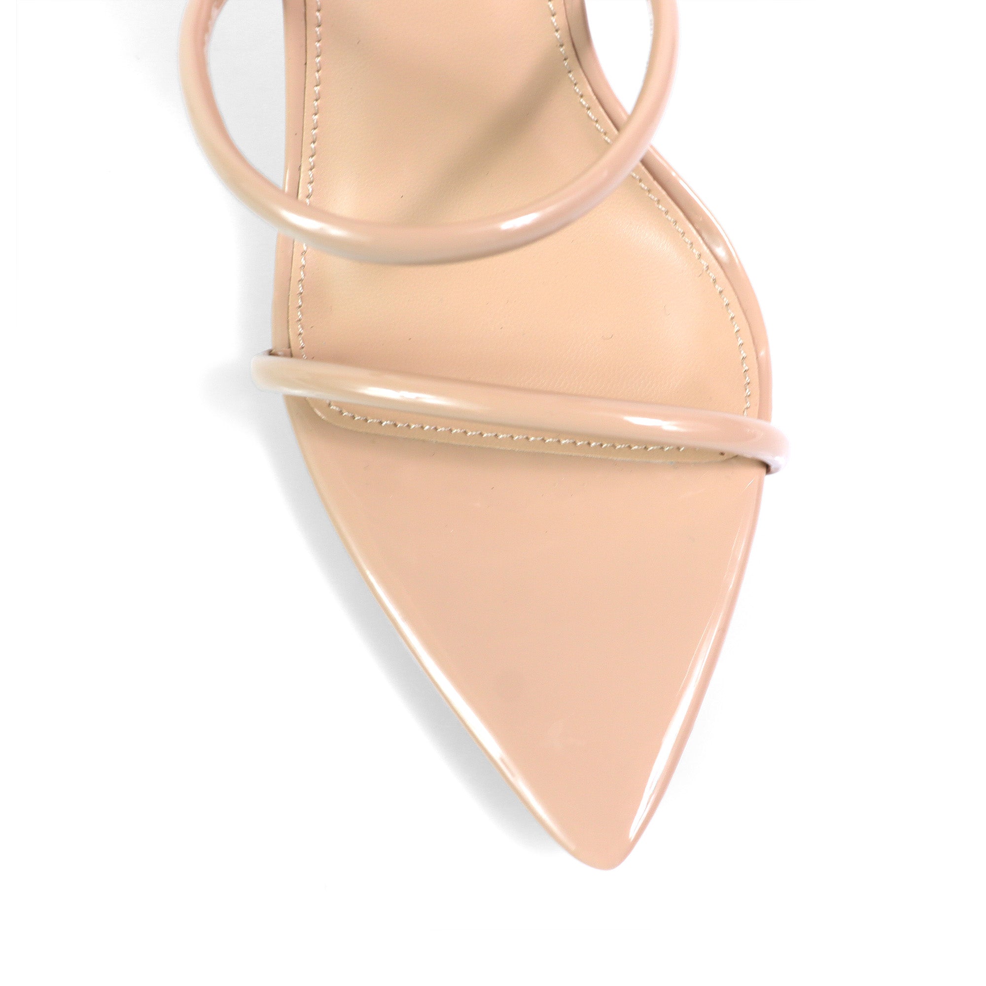 DIVA-4 POINTED TOE STRAP W/ STILETTOS HEEL NUDE
