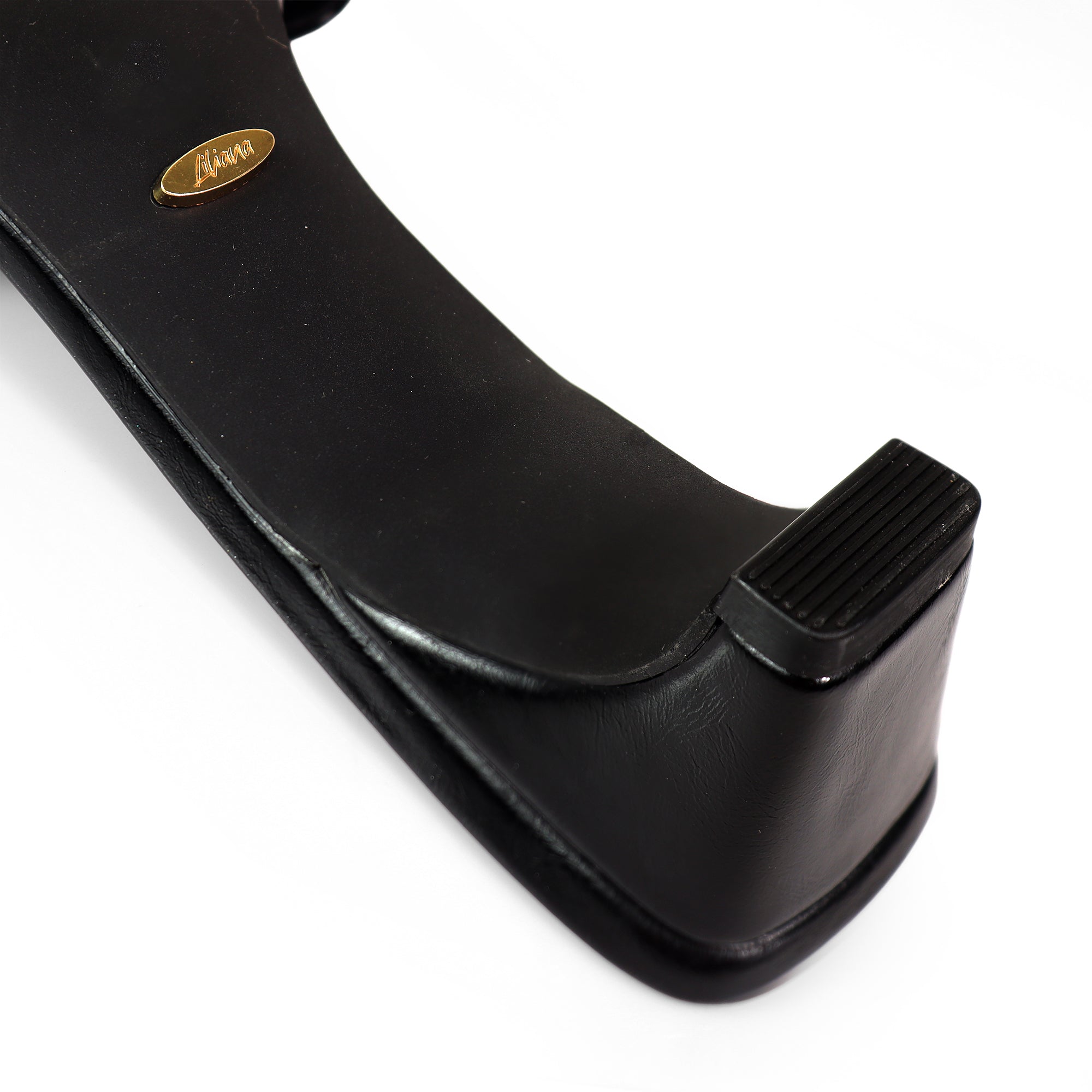 ELAINNY-1 TRANSPARENT CLEAR UPPER MULE W/ KITTEN HEEL BLACK