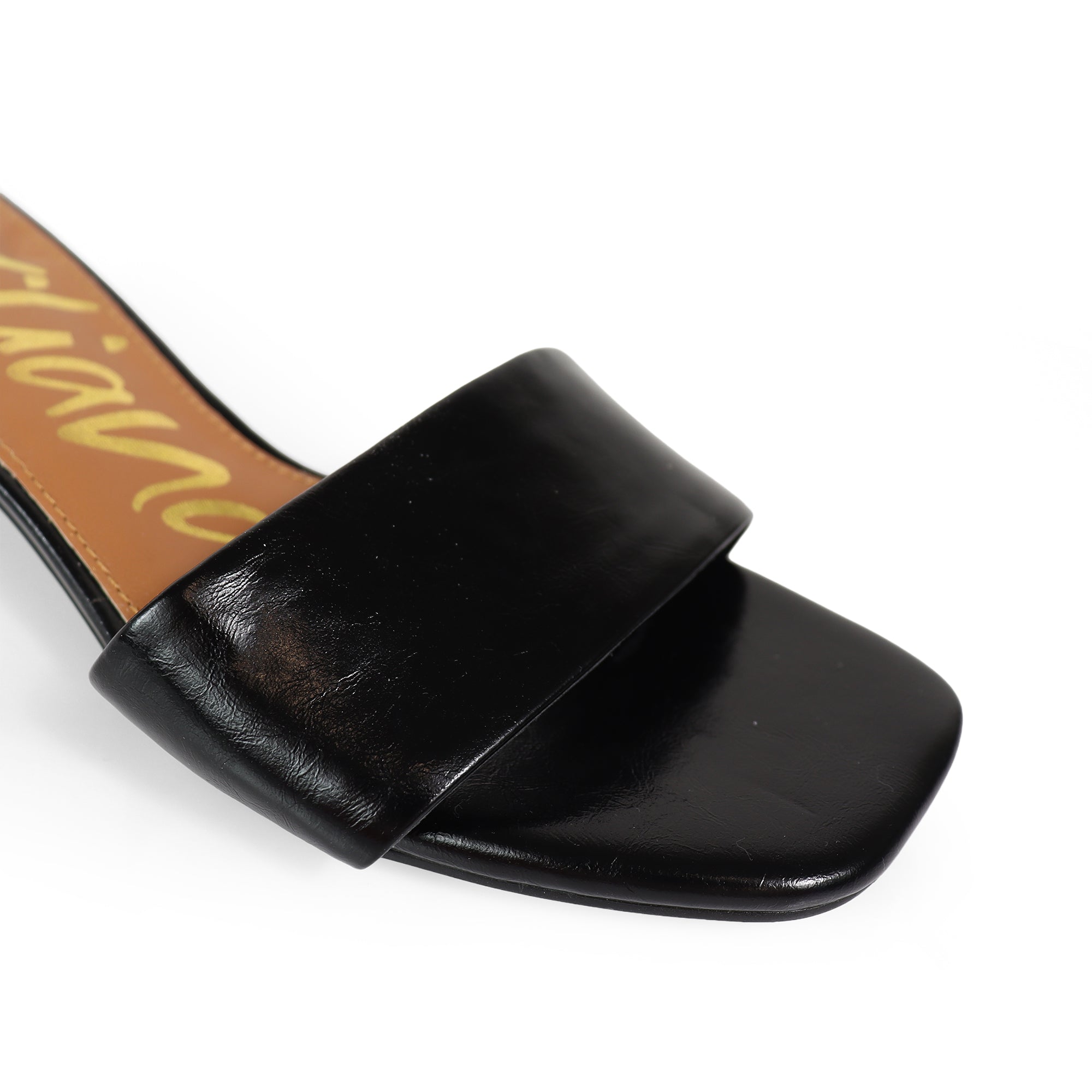 ELAINNY-1 TRANSPARENT CLEAR UPPER MULE W/ KITTEN HEEL BLACK