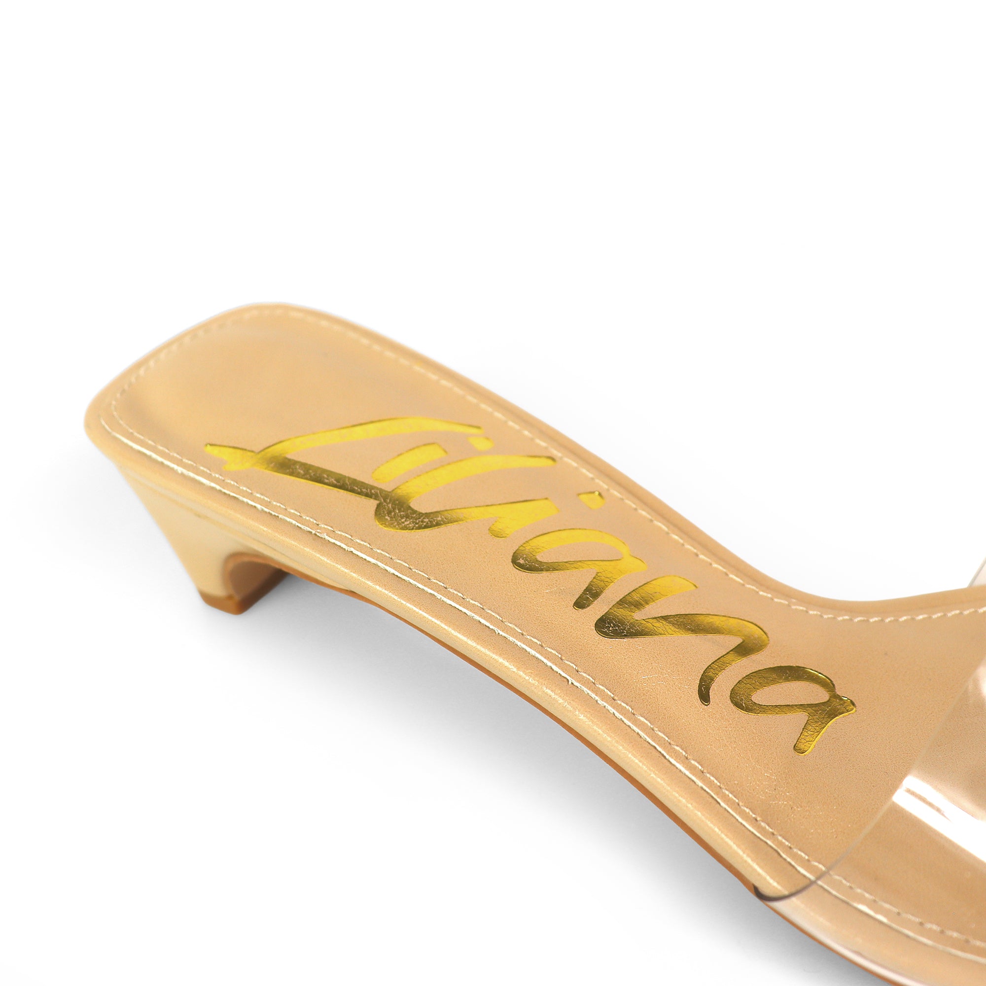 ELAINNY-1 TRANSPARENT CLEAR UPPER MULE W/ KITTEN HEEL CLEAR NUDE