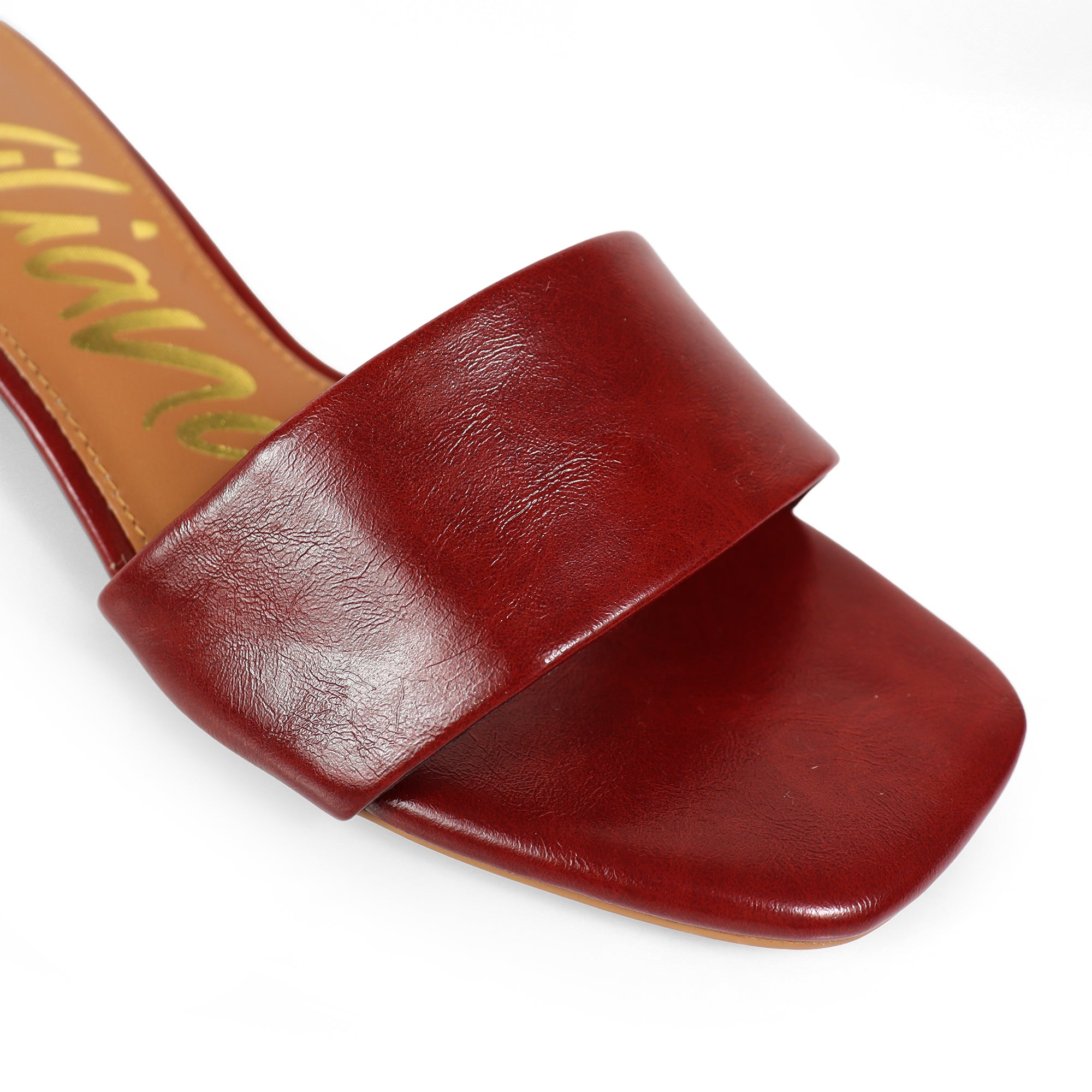 ELAINNY-1 TRANSPARENT CLEAR UPPER MULE W/ KITTEN HEEL MAROON