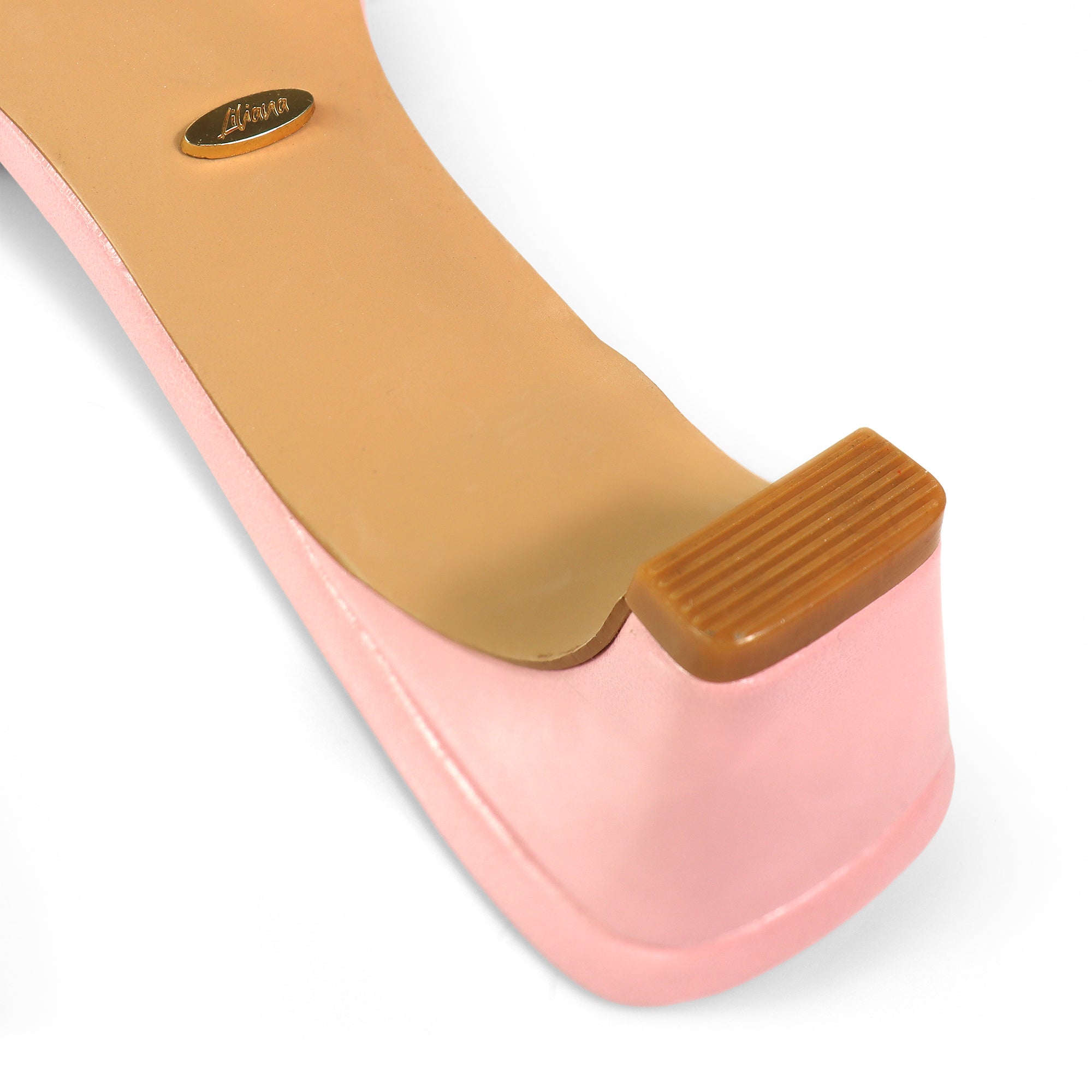 ELAINNY-1 TRANSPARENT CLEAR UPPER MULE W/ KITTEN HEEL PINK