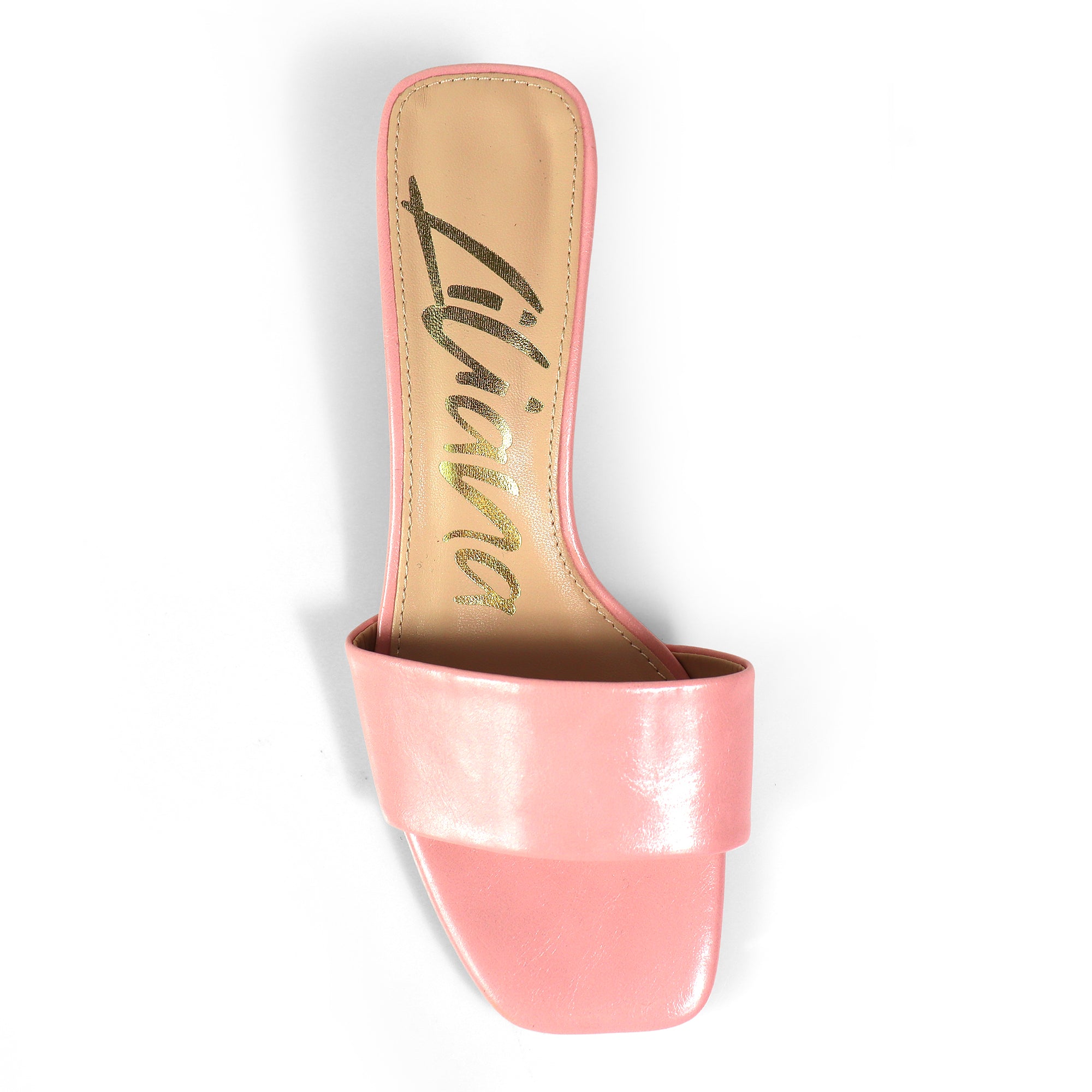 ELAINNY-1 TRANSPARENT CLEAR UPPER MULE W/ KITTEN HEEL PINK