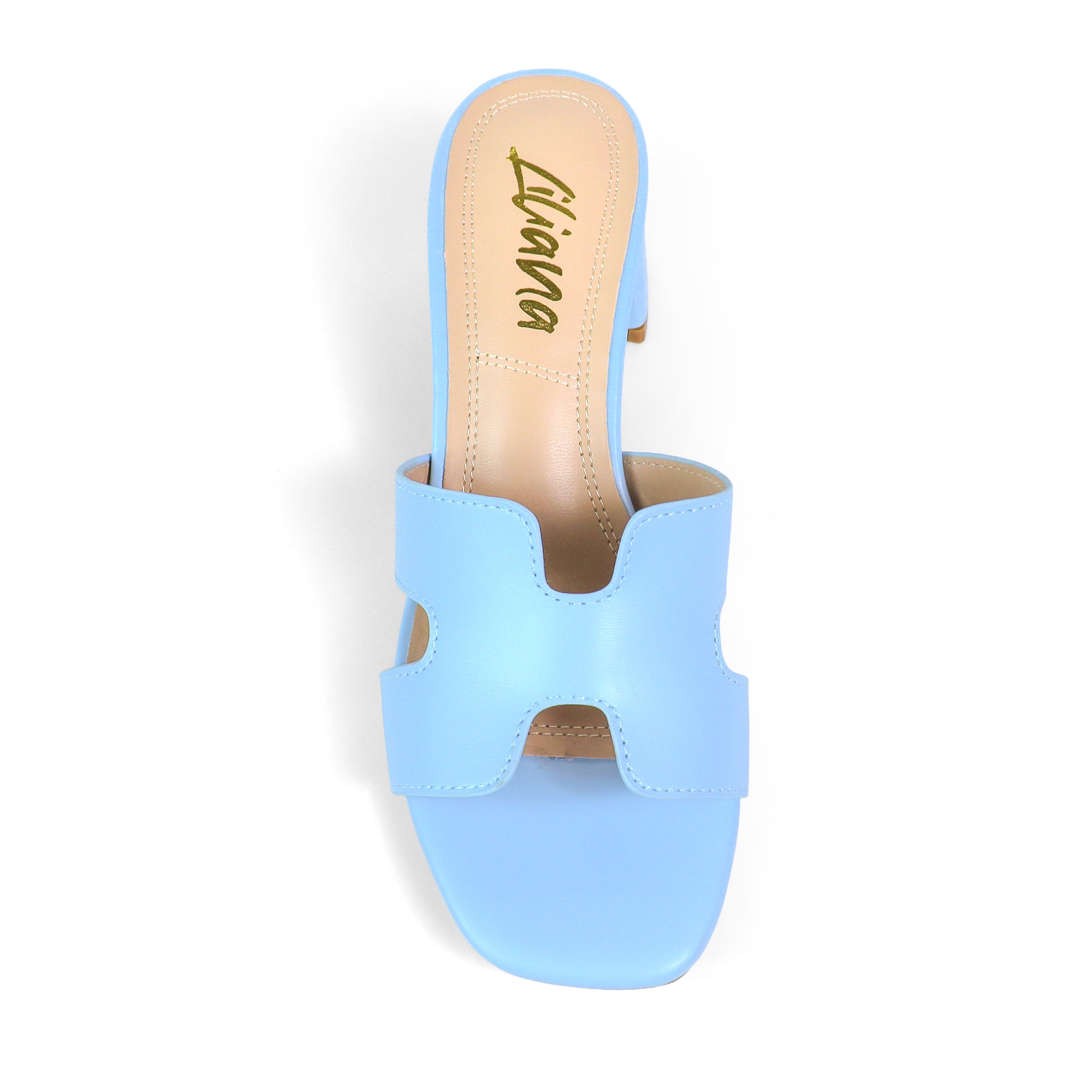 ELENA-1 ALMOND OPEN TOE MID HIGH HEEL BABY BLUE