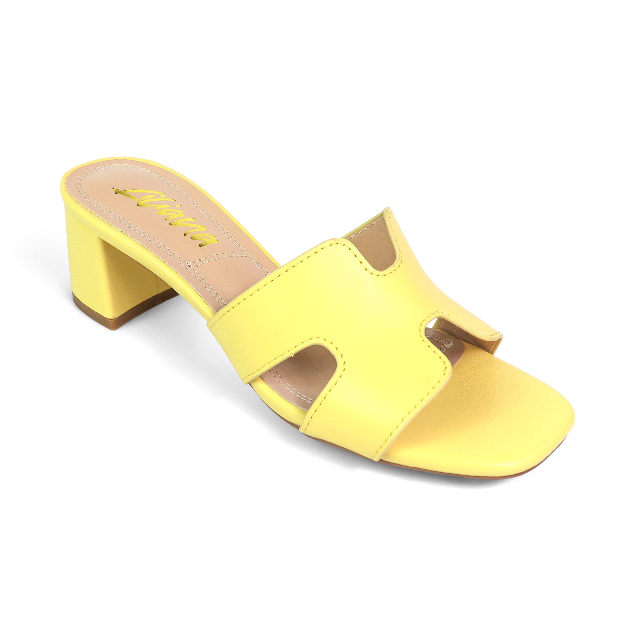 ELENA-1 ALMOND OPEN TOE MID HIGH HEEL BUTTER