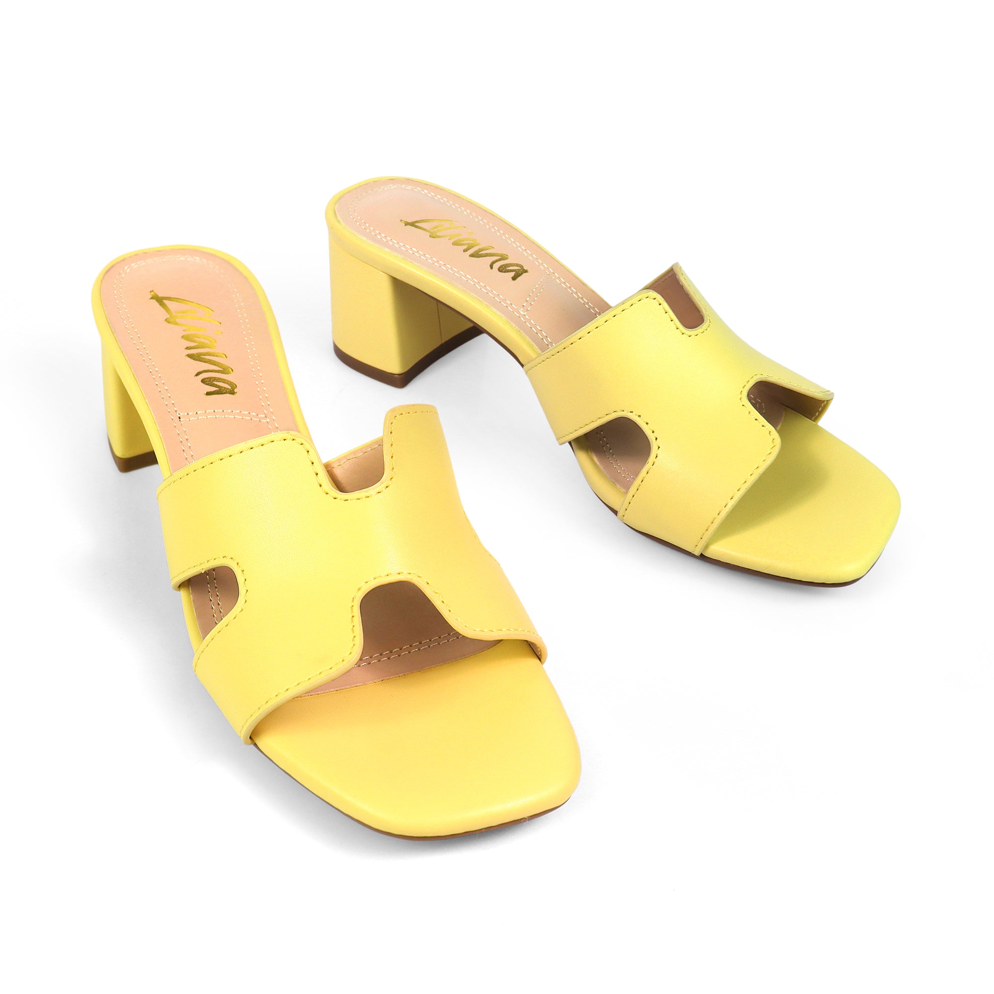 ELENA-1 ALMOND OPEN TOE MID HIGH HEEL BUTTER
