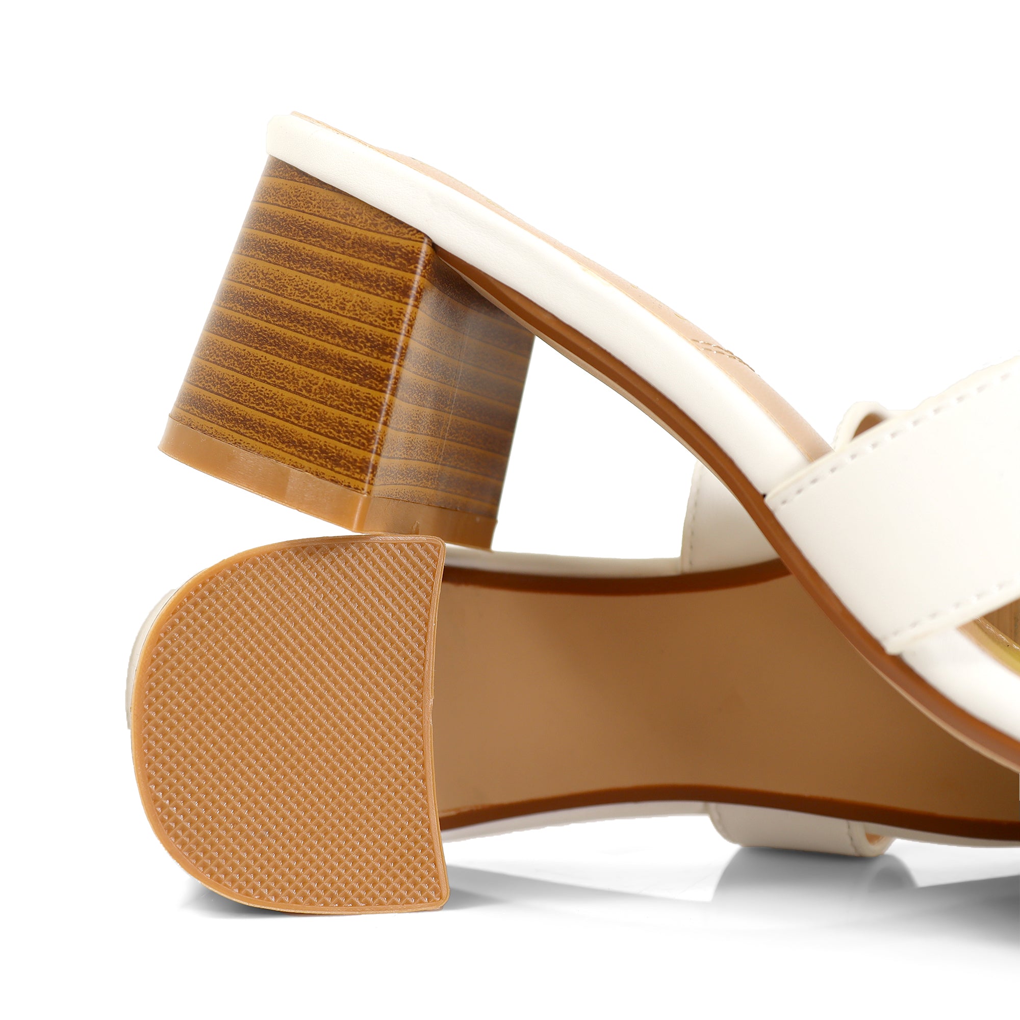 ELENA-1 ALMOND OPEN TOE MID HIGH HEEL WHITE
