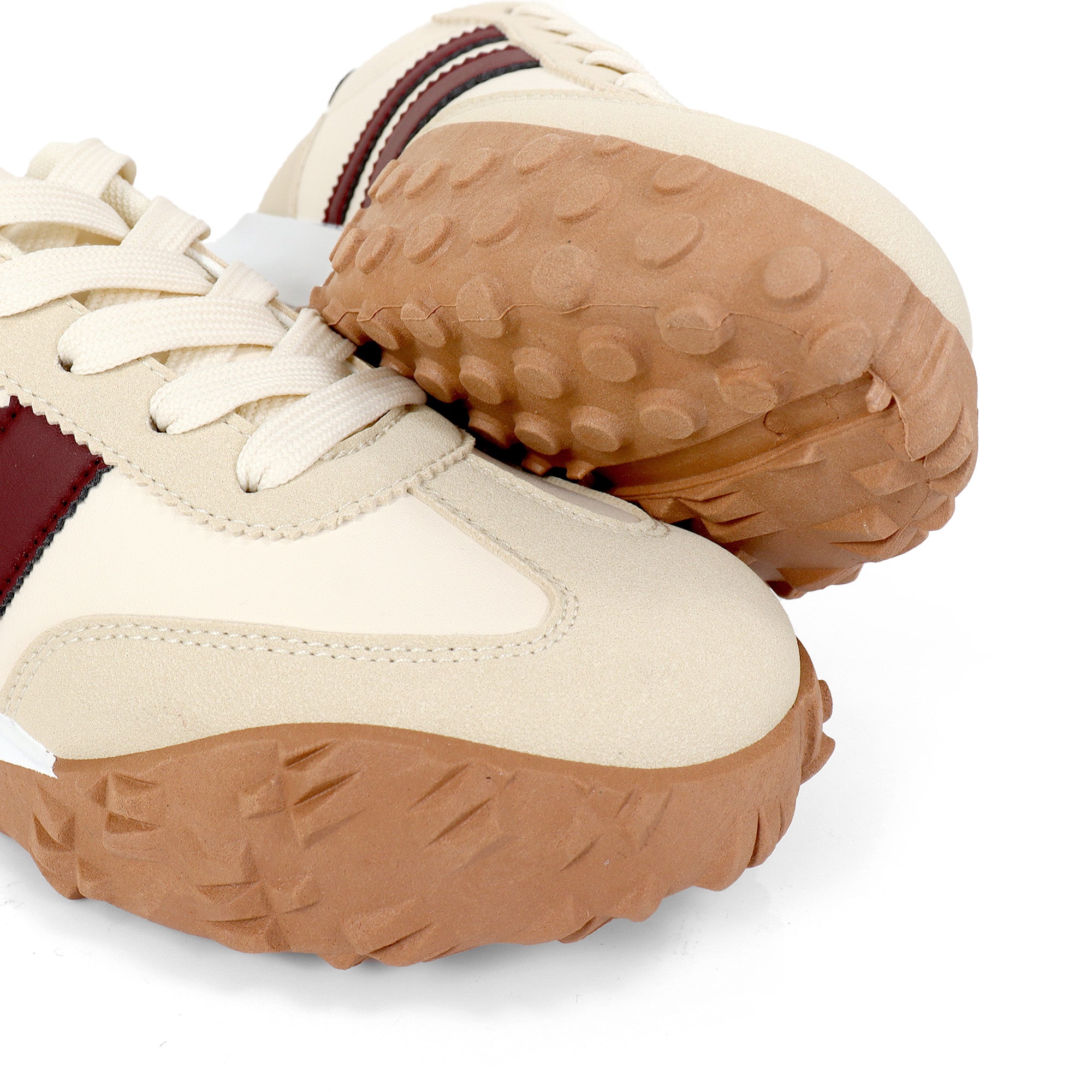 ENDIVE-3 RETRO TRAINERS SNEAKERS BEIGE