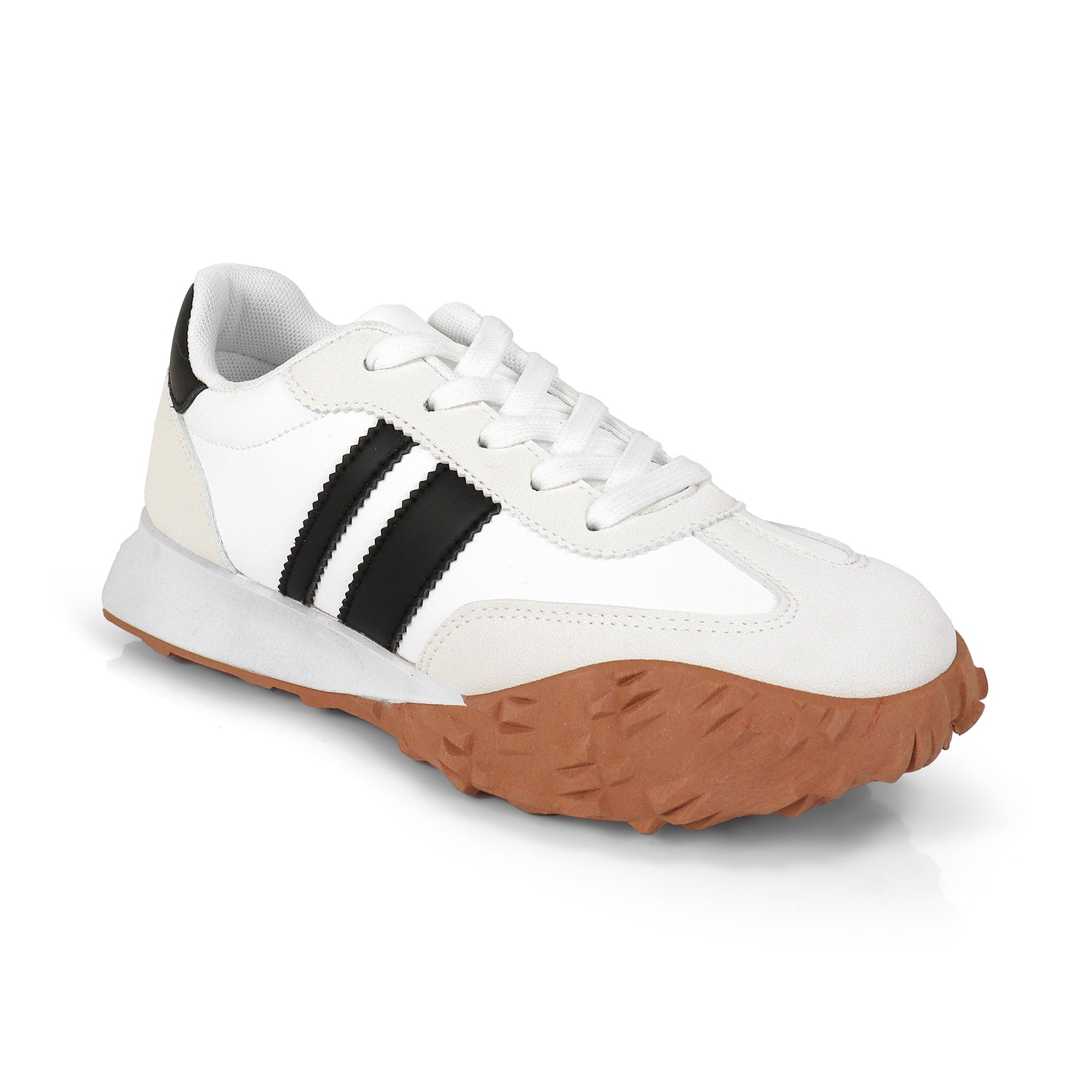 ENDIVE-3 RETRO TRAINERS SNEAKERS WHITE