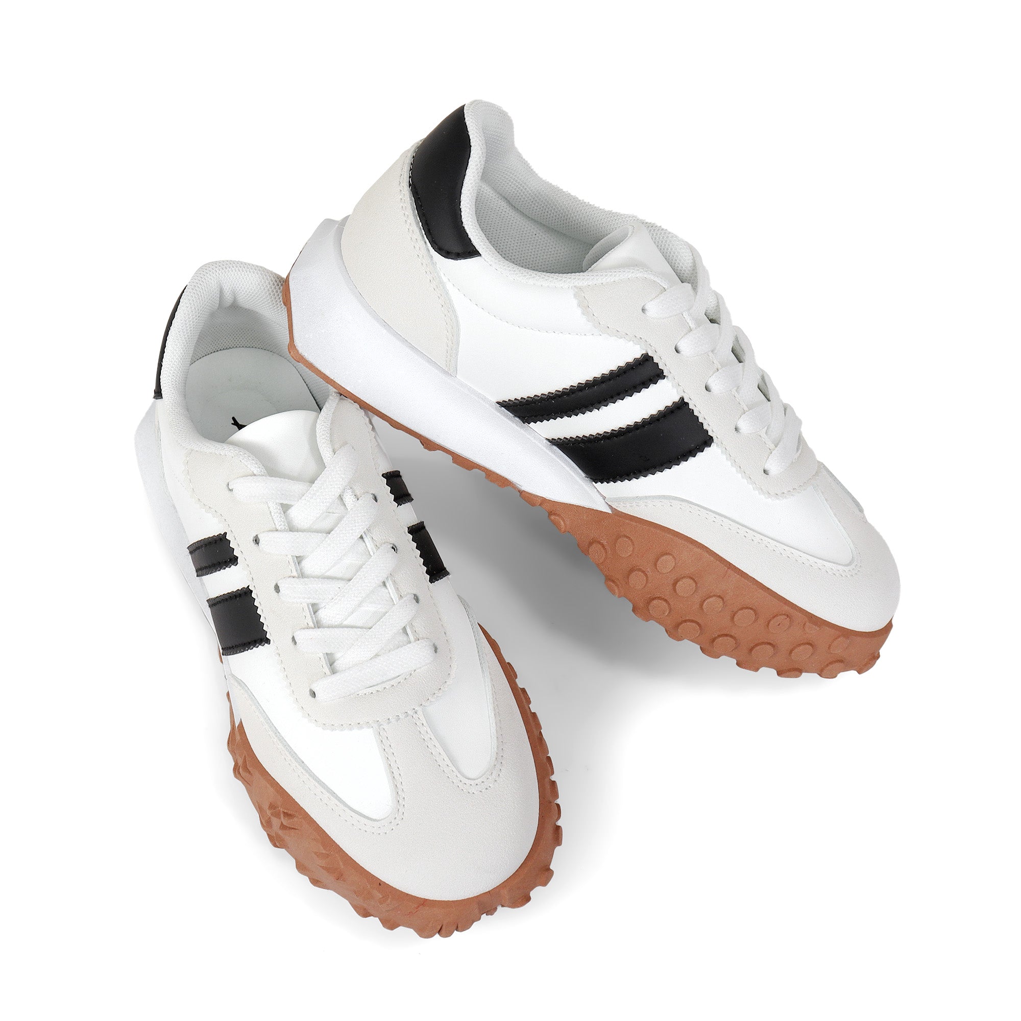 ENDIVE-3 RETRO TRAINERS SNEAKERS WHITE