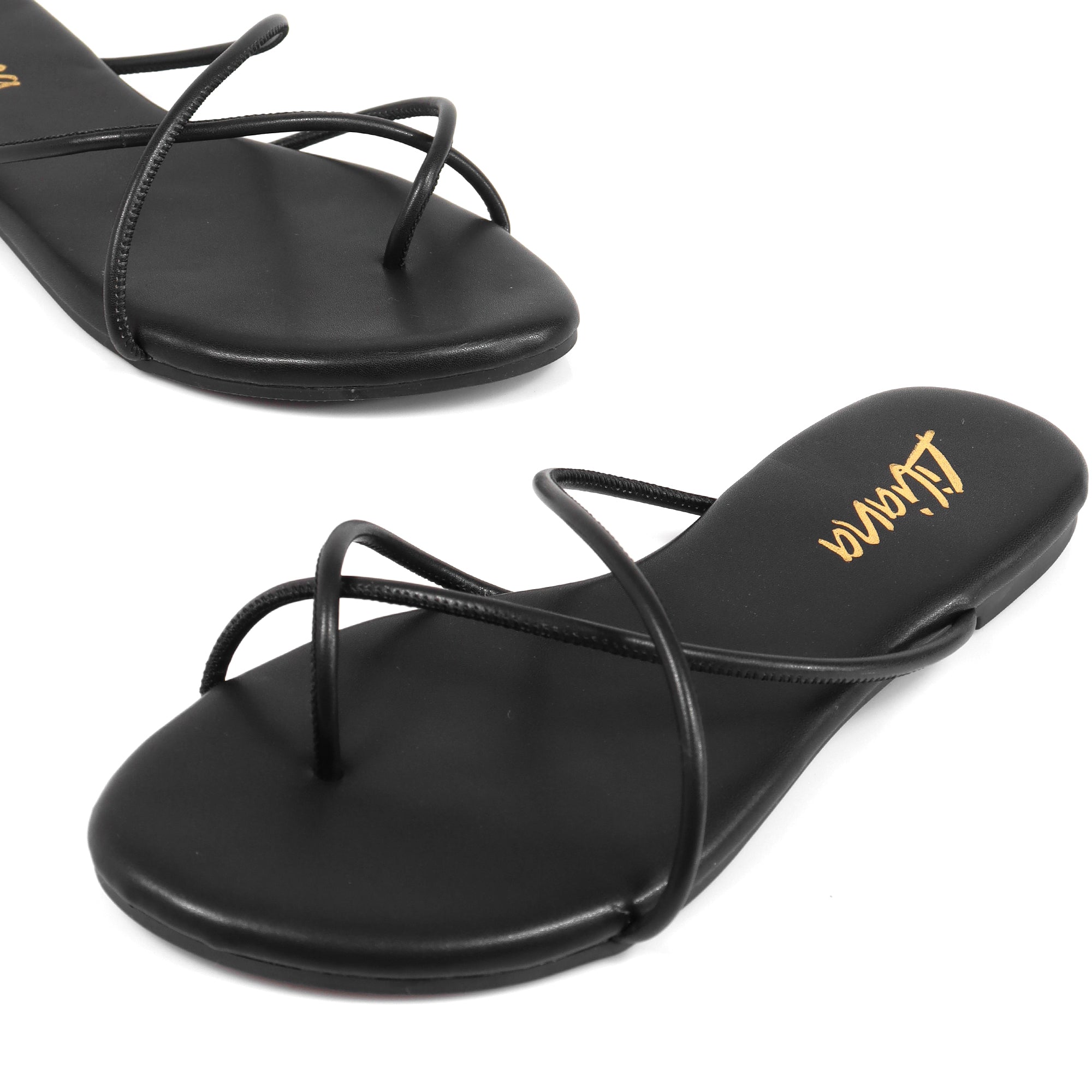 ERICA-1 STRAP SLIDE SANDAL BLACK