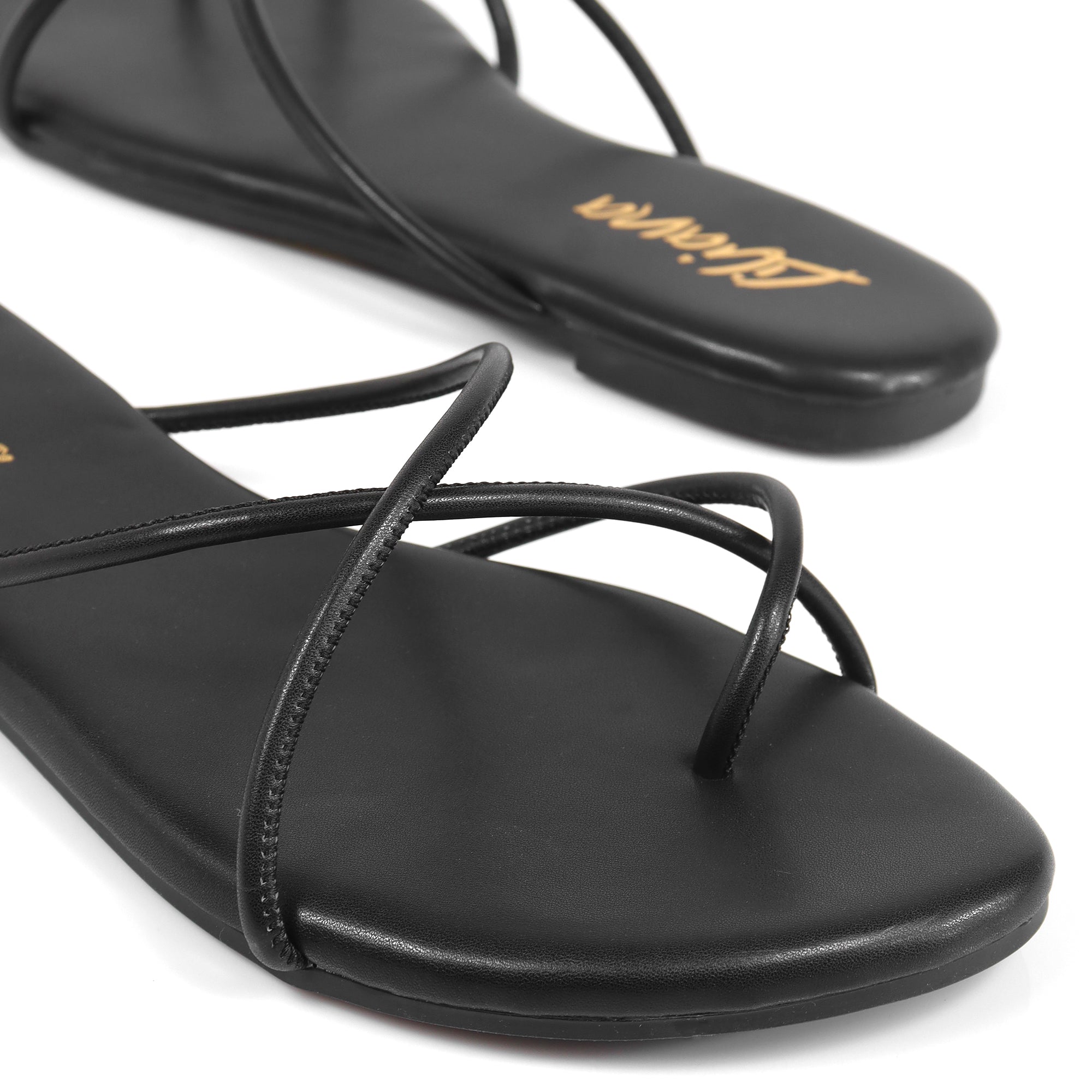 ERICA-1 STRAP SLIDE SANDAL BLACK