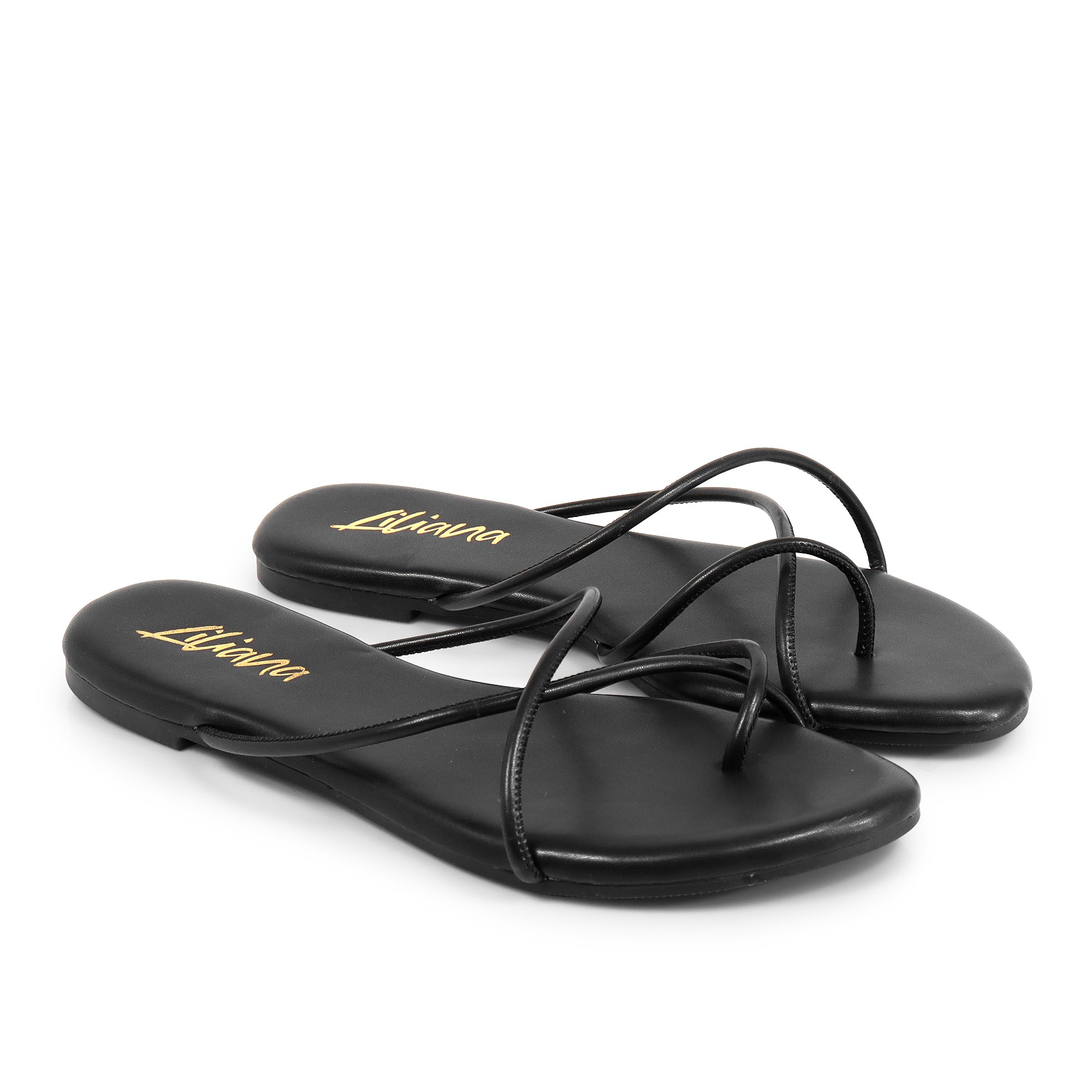 ERICA-1 STRAP SLIDE SANDAL BLACK