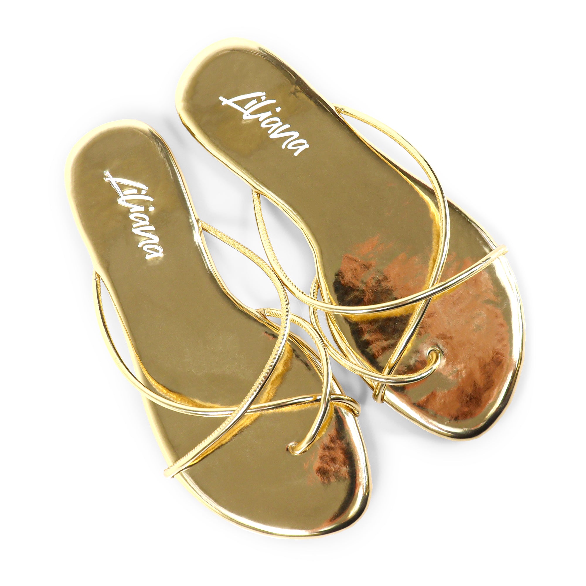 ERICA-1 STRAP SLIDE SANDAL GOLD