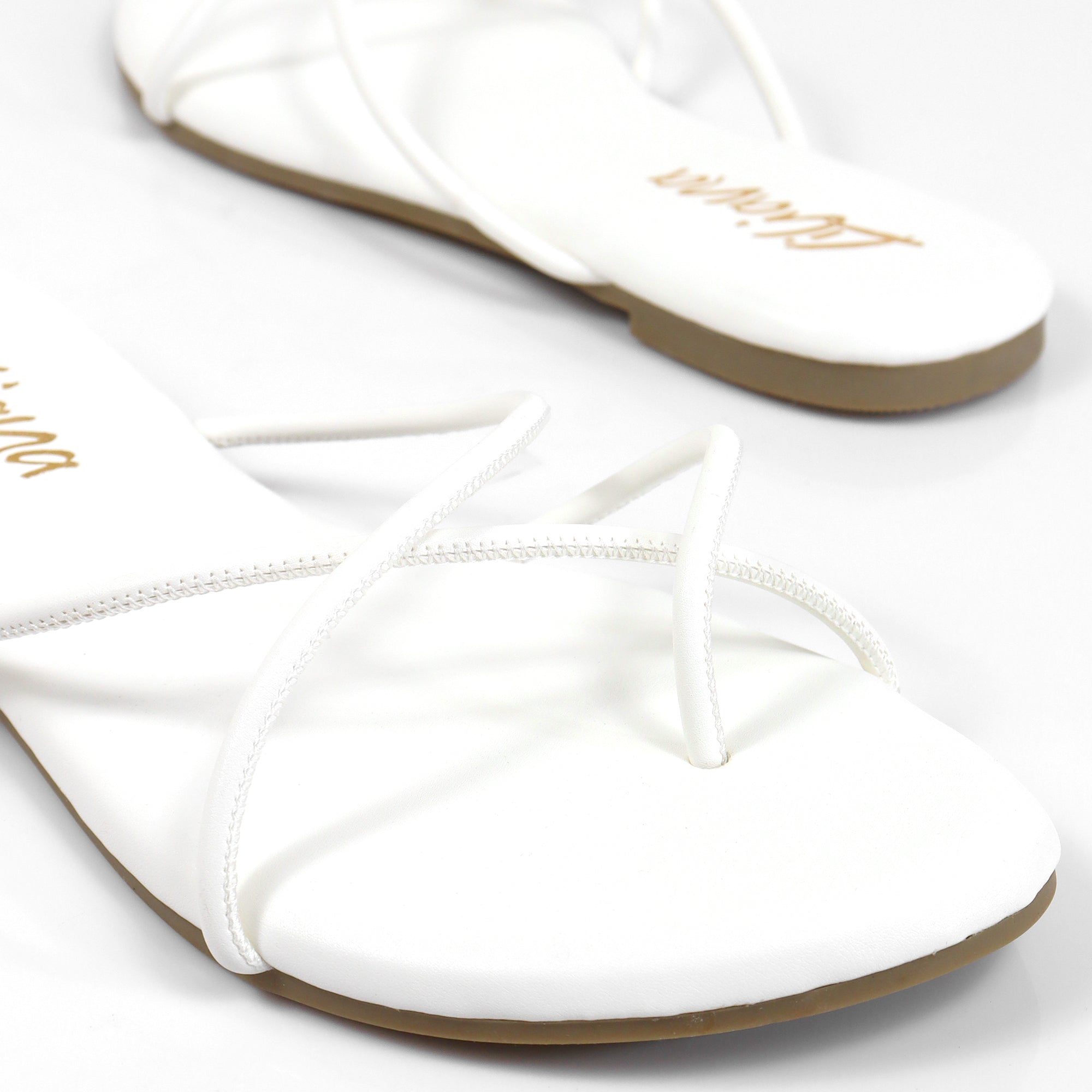 ERICA-1 STRAP SLIDE SANDAL WHITE