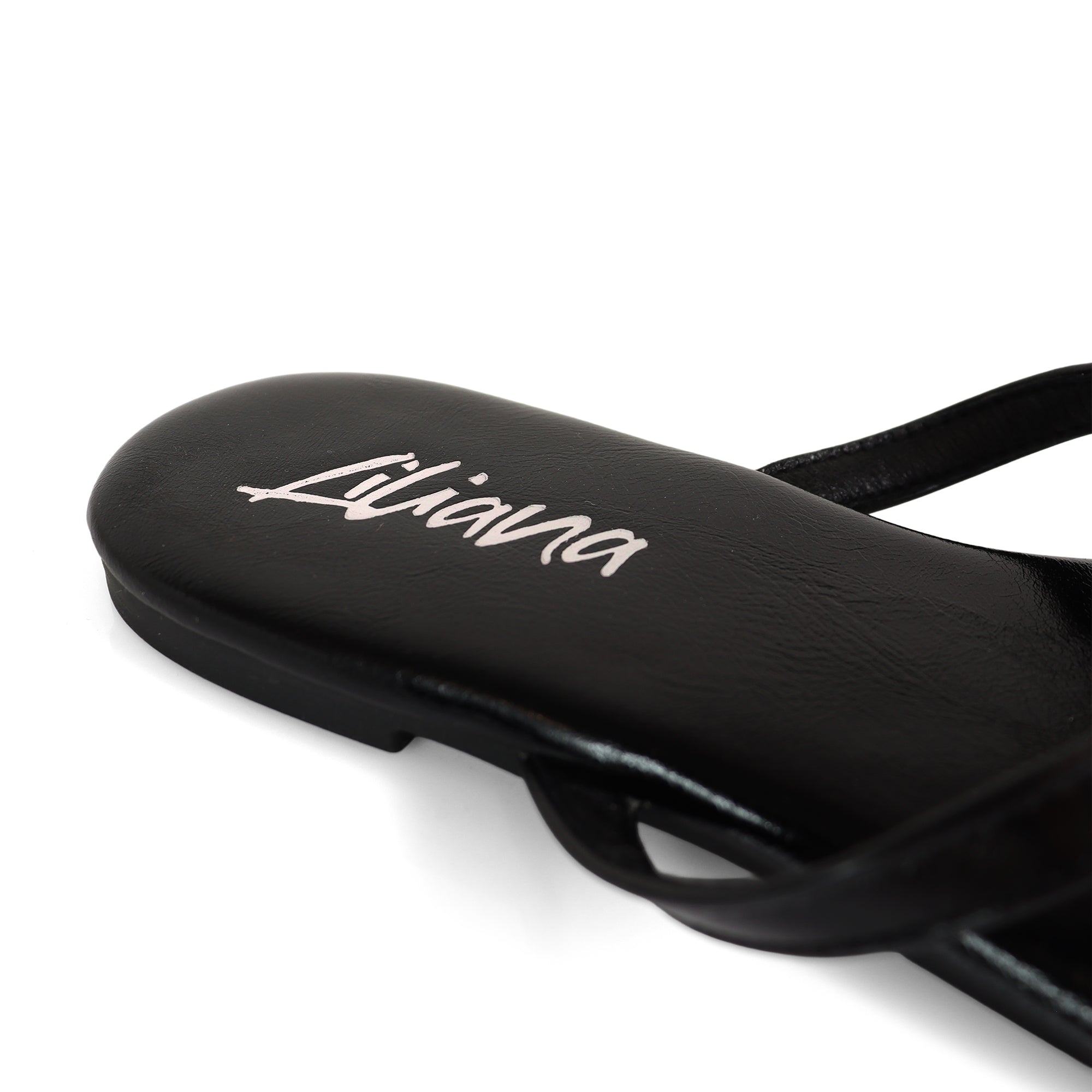ERICA-2 CRYSTAL THONG SLIDE SANDAL BLACK