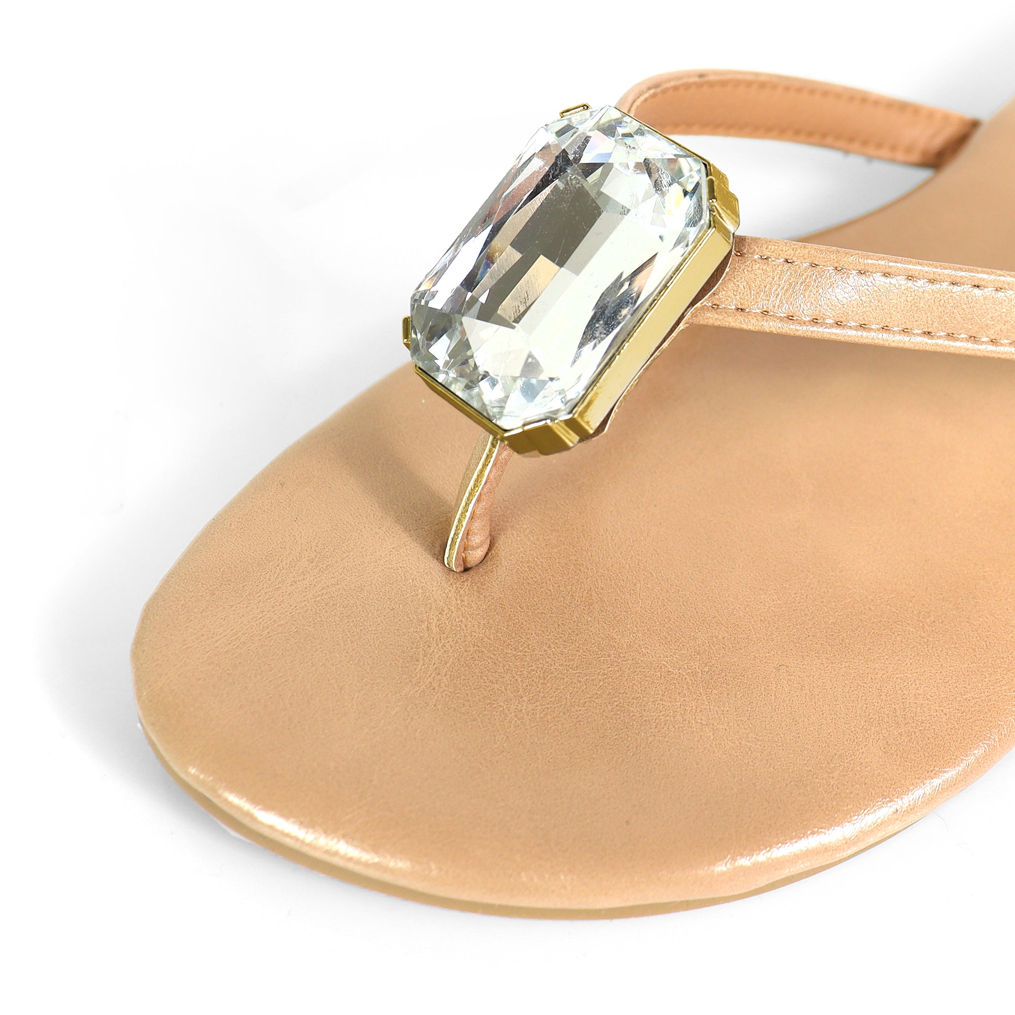 ERICA-2 CRYSTAL THONG SLIDE SANDAL NUDE