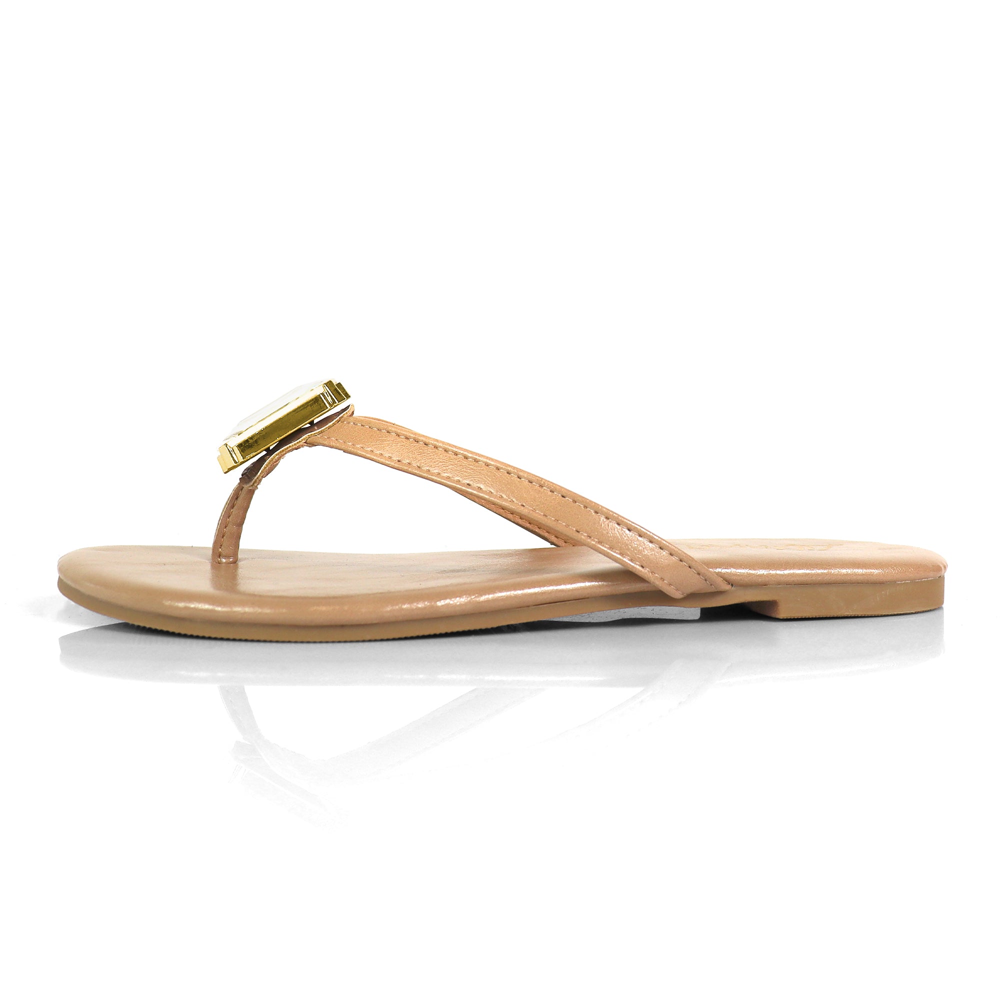 ERICA-2 CRYSTAL THONG SLIDE SANDAL NUDE