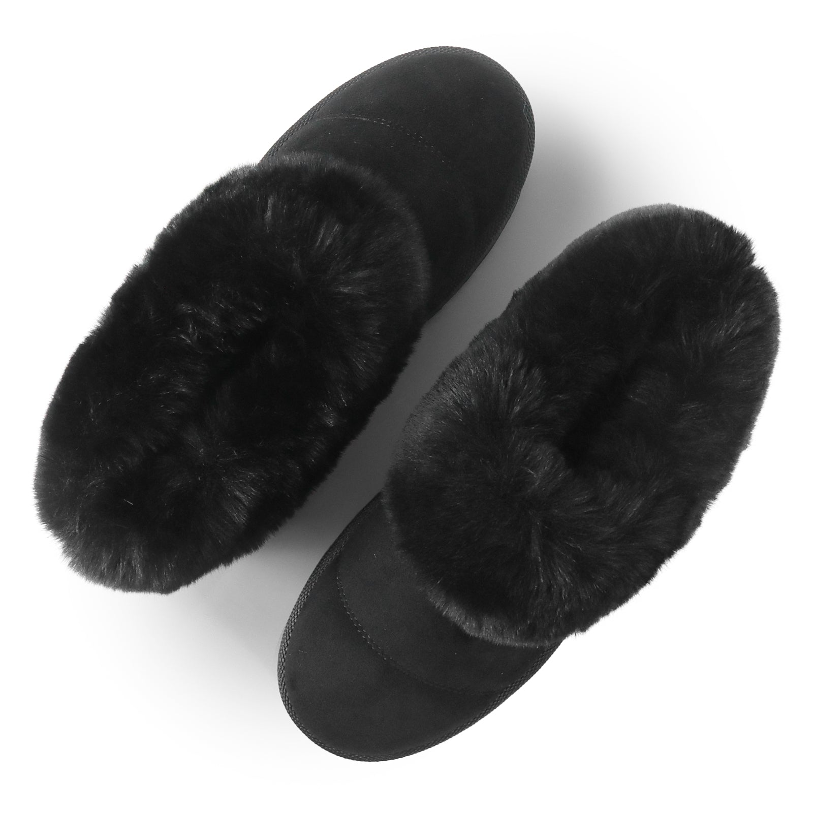 ERKLEY-1 FAUX FUR THICK PLATFORM BOOTIE BLACK
