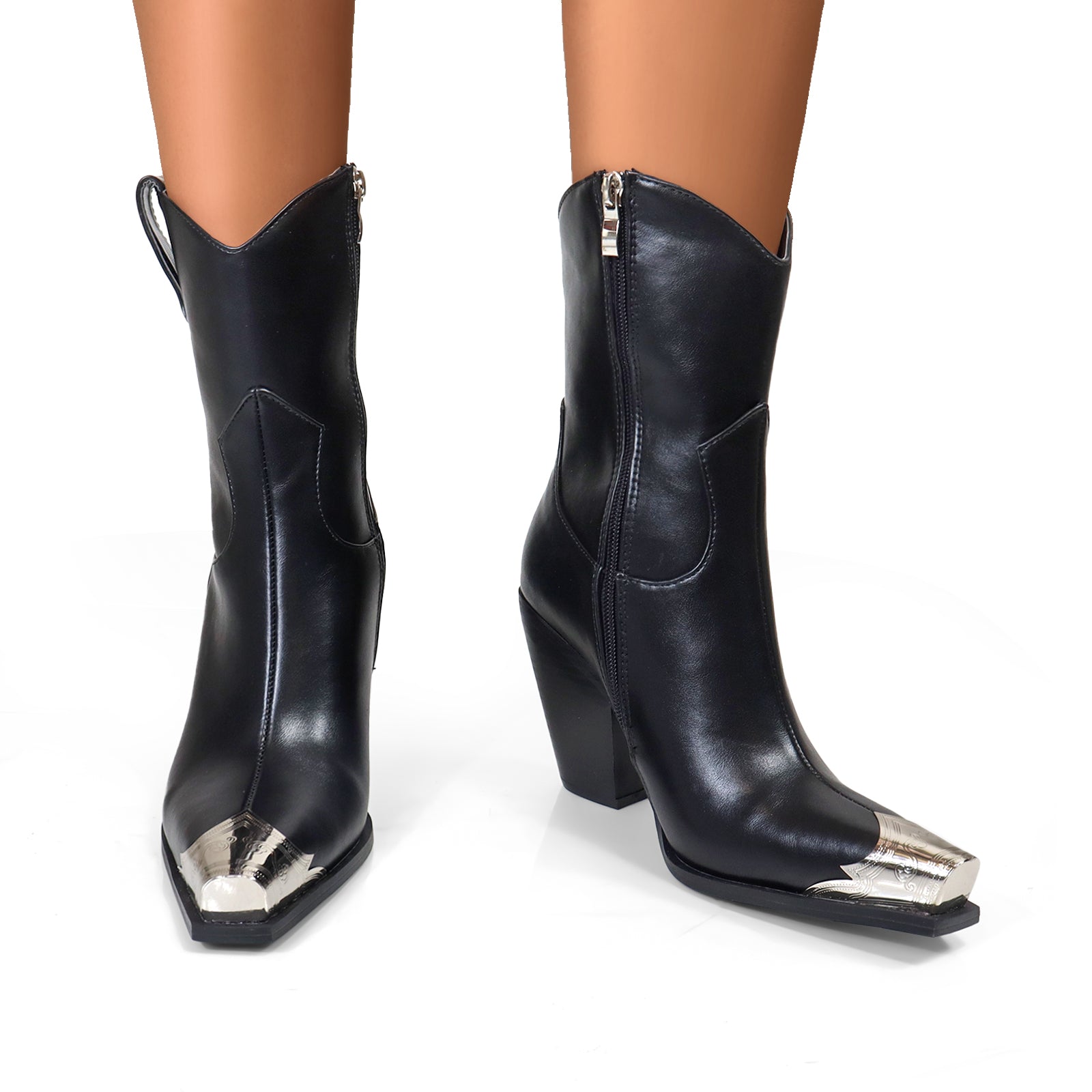 ESSO-7 METAL TOE WESTERN BOOTI BLACK