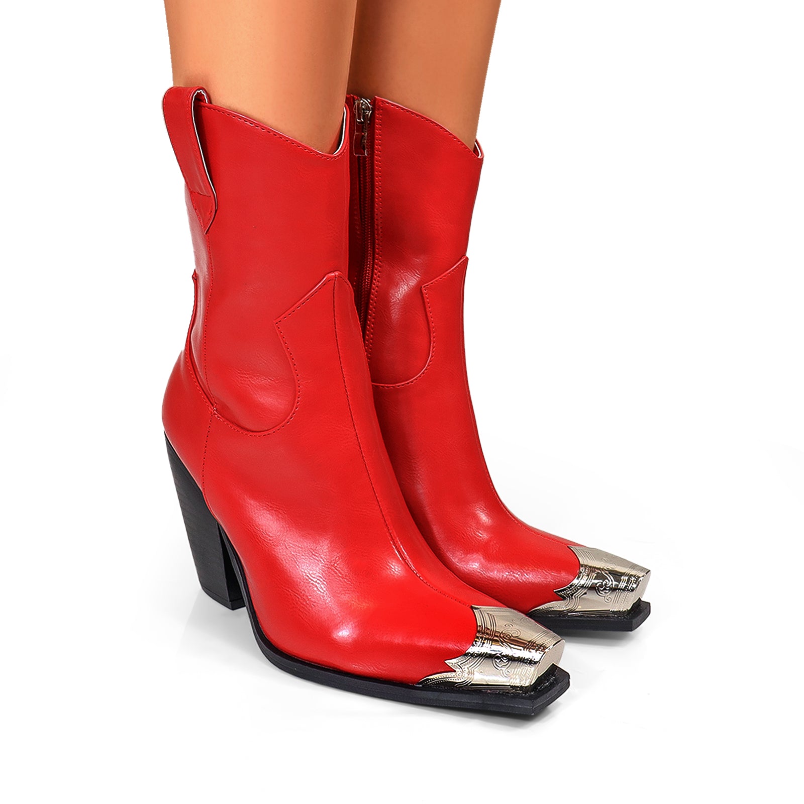 ESSO-7 METAL TOE WESTERN BOOTI RED