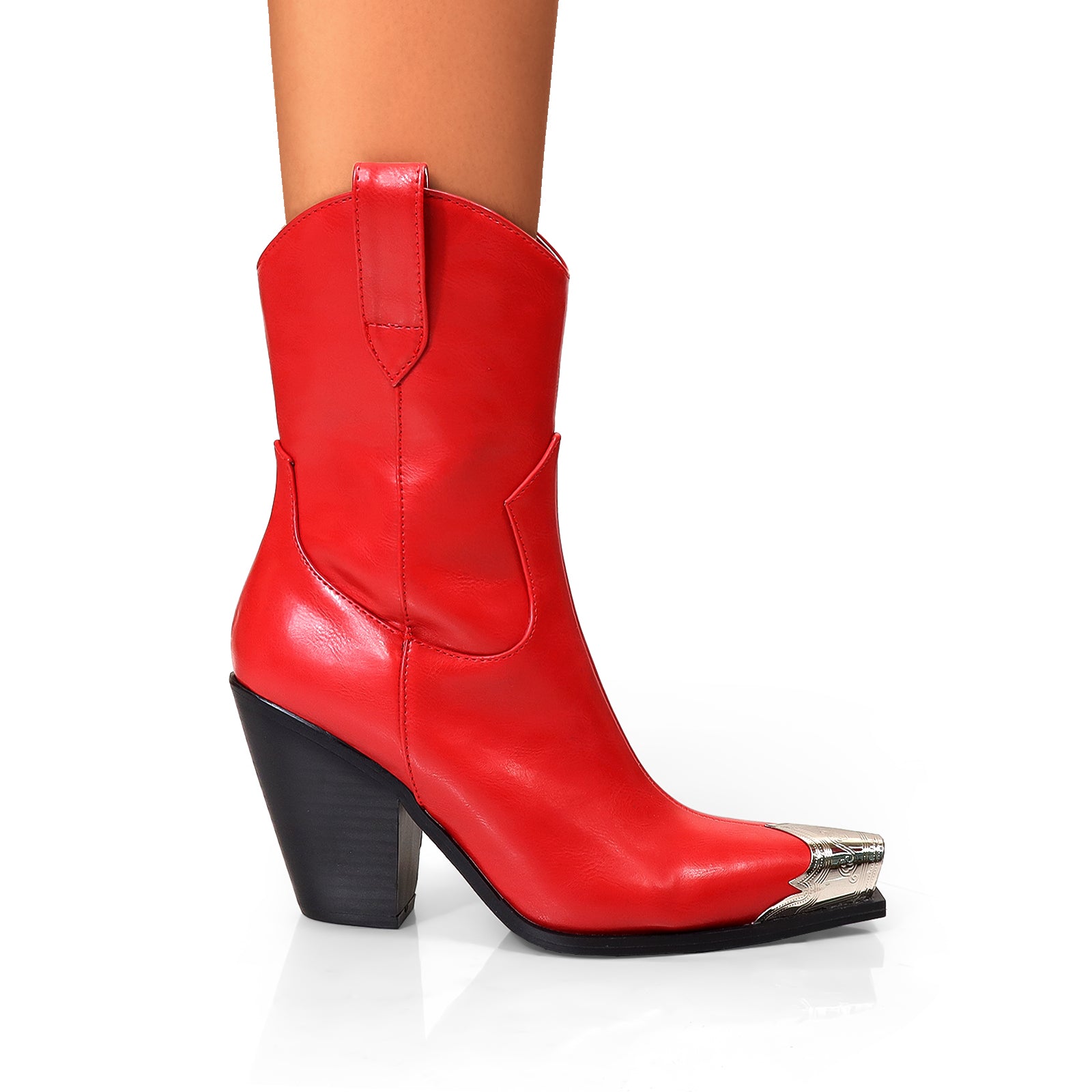 ESSO-7 METAL TOE WESTERN BOOTI RED