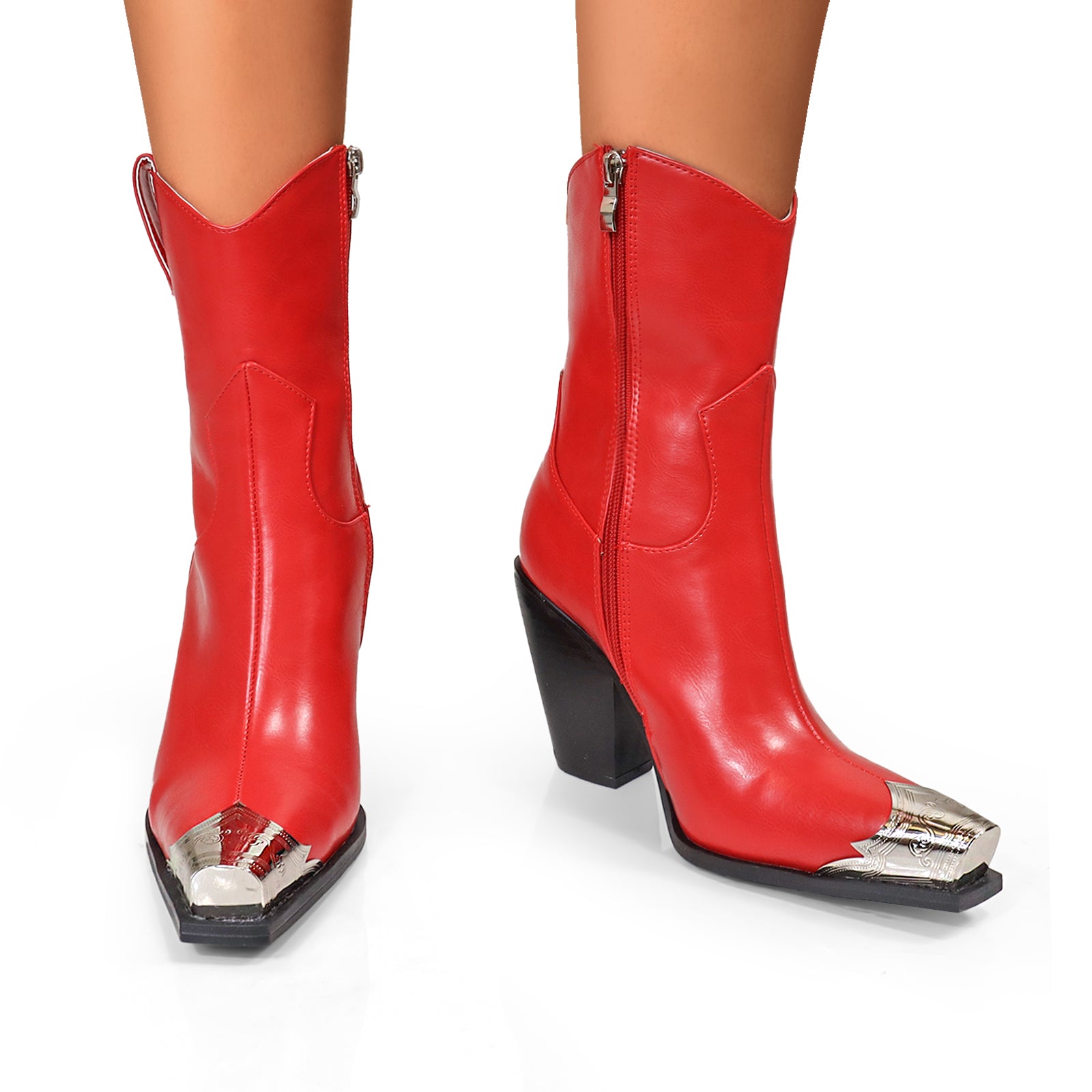 ESSO-7 METAL TOE WESTERN BOOTI RED