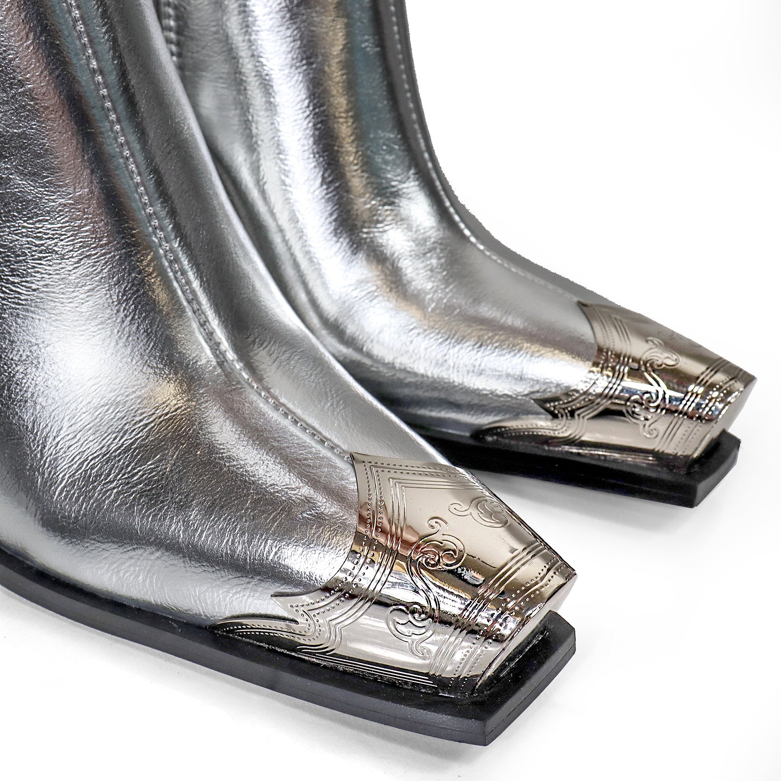 ESSO-7 METAL TOE WESTERN BOOTI SILVER