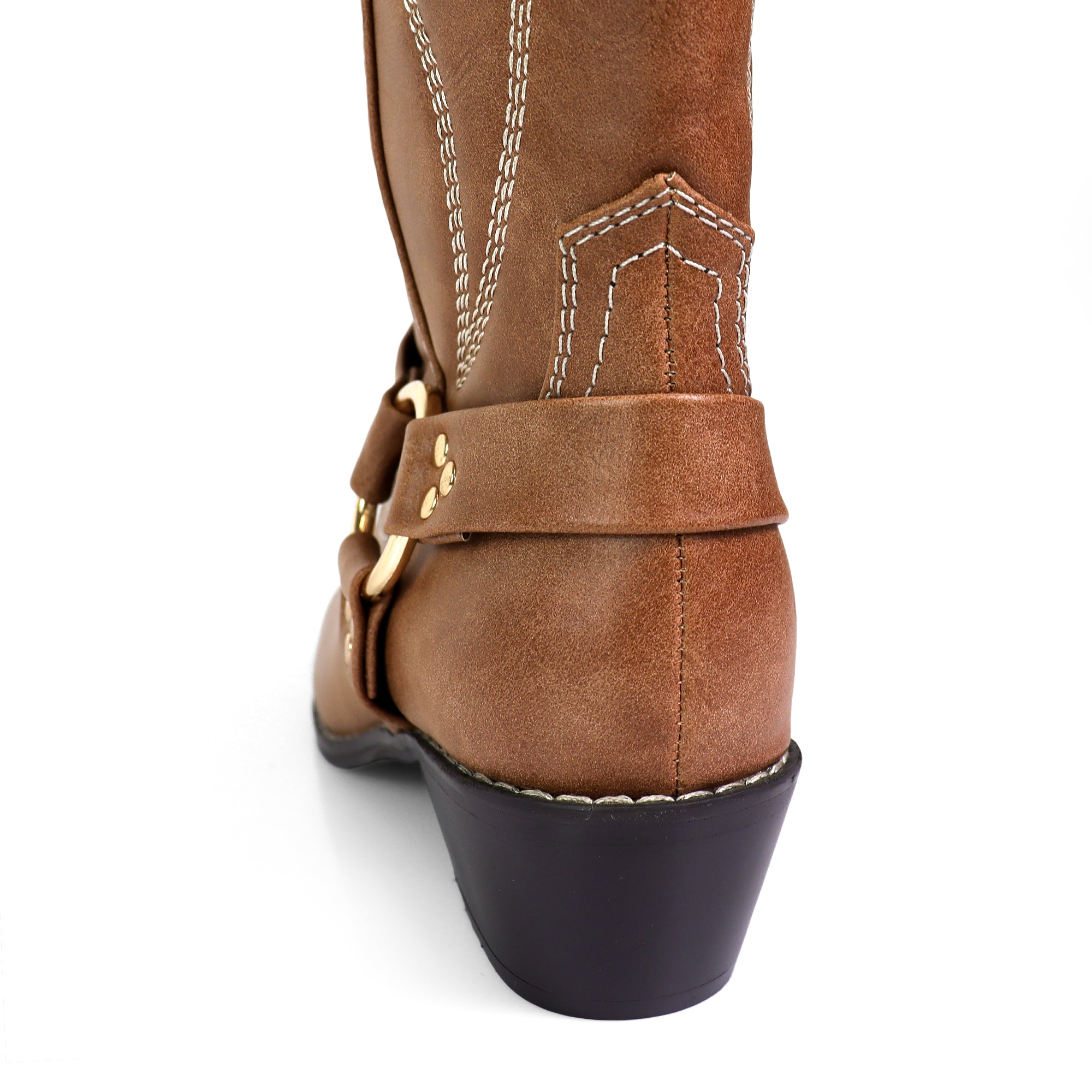 EVIE-1 COWBOY BOOTS W/ EMBROIDERED TAN