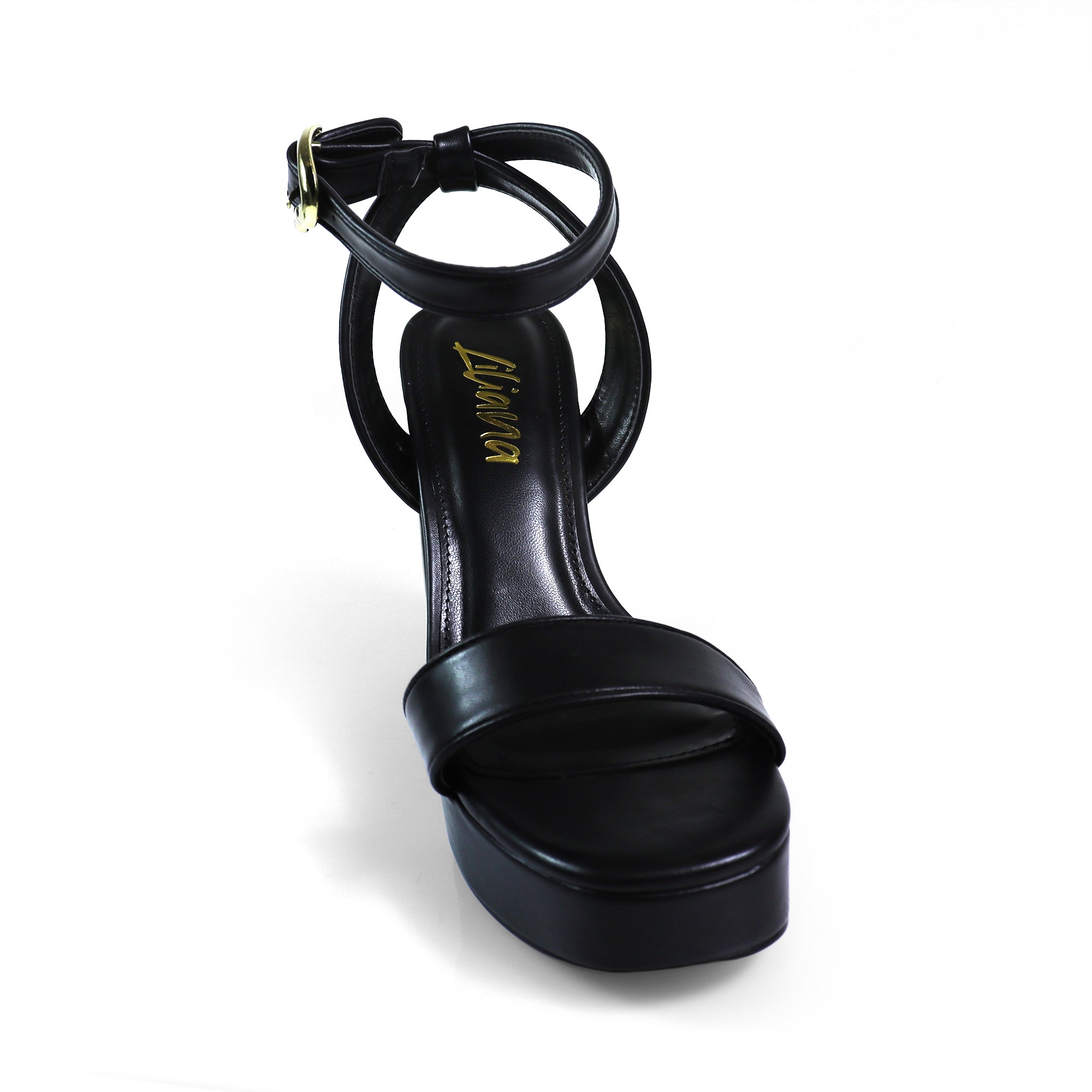 FELIZA-4 RAFFIA PLATFORM HEEL BLACK