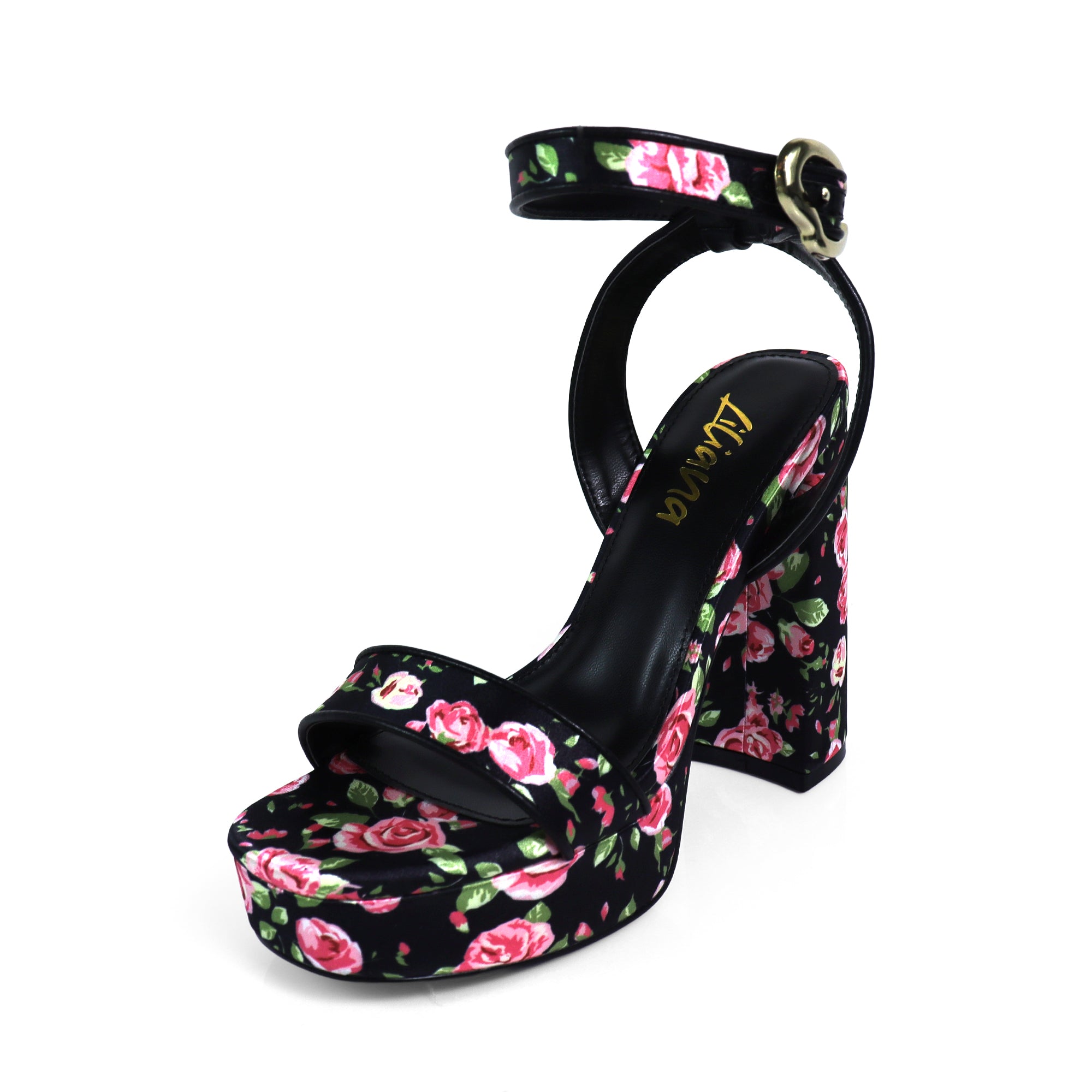 FELIZA-4 RAFFIA PLATFORM HEEL ROSE MULTIPLE