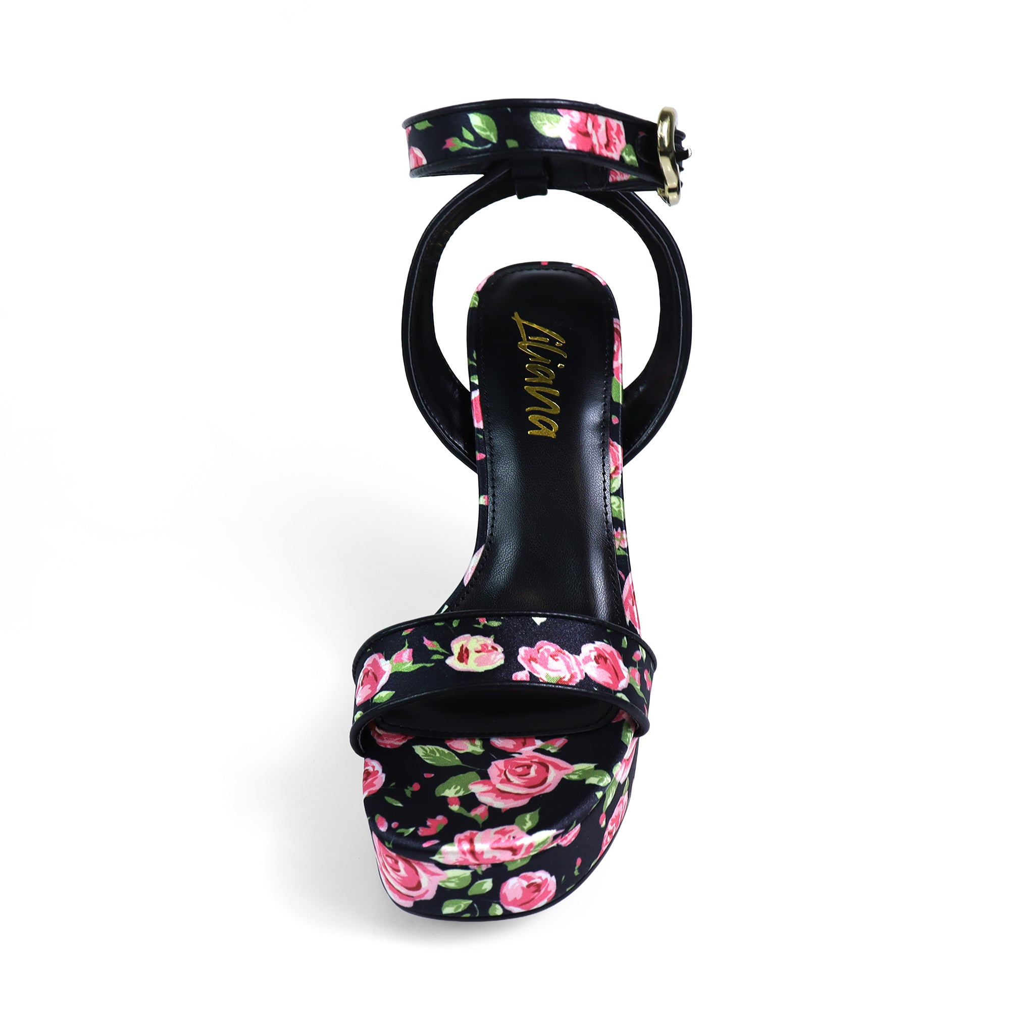 FELIZA-4 RAFFIA PLATFORM HEEL ROSE MULTIPLE