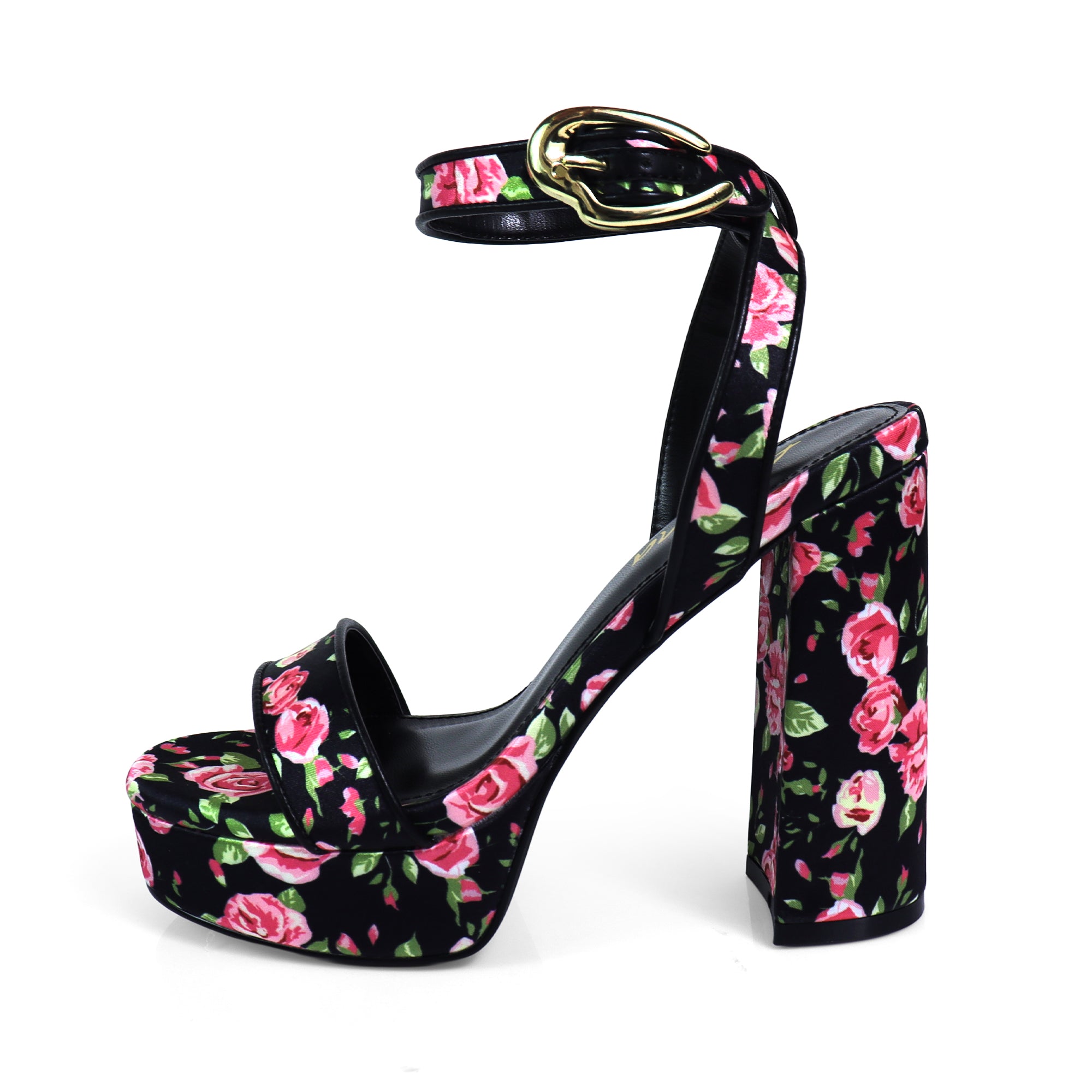 FELIZA-4 RAFFIA PLATFORM HEEL ROSE MULTIPLE
