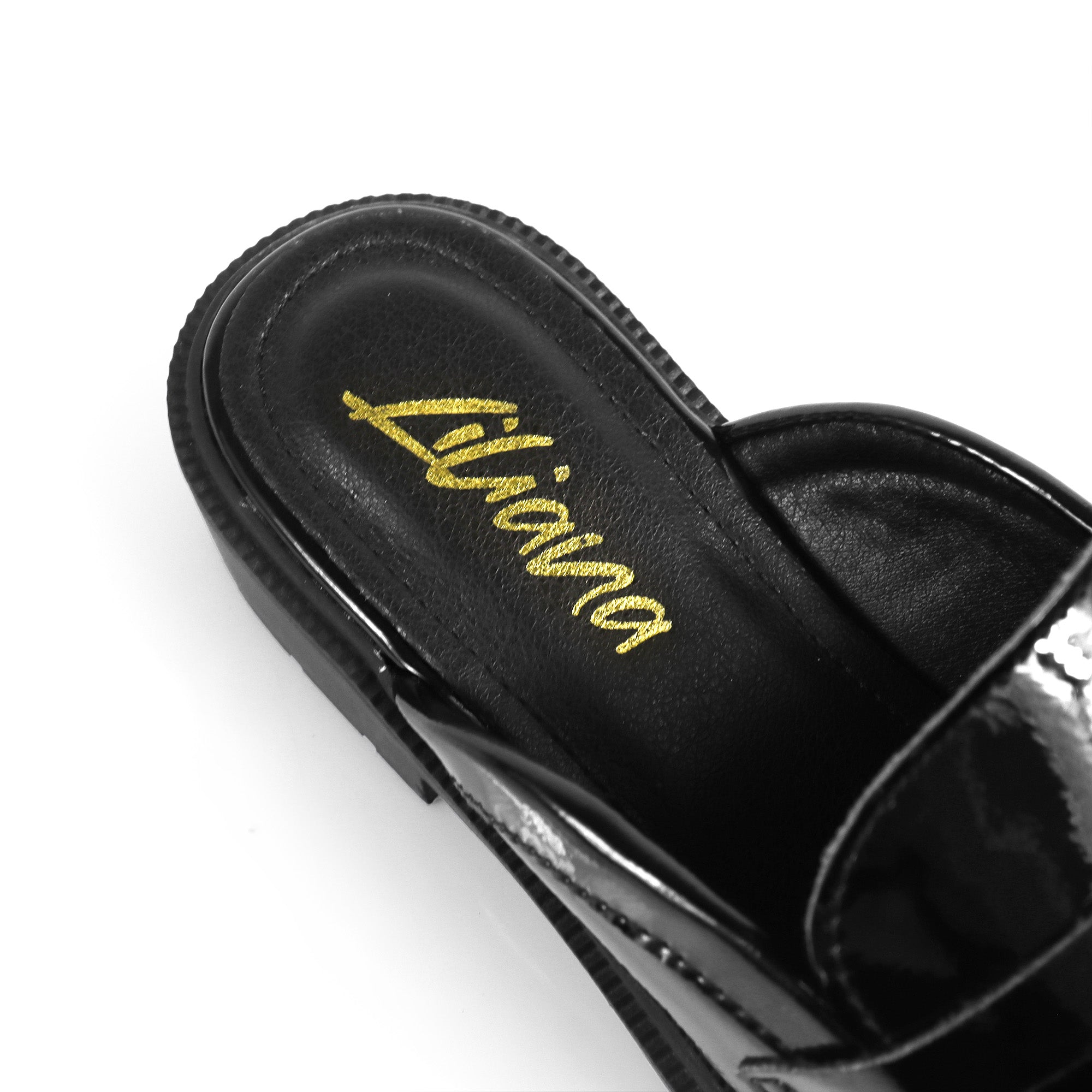 FLORESITA-1 PENNY LOAFER SLIDE BLACK