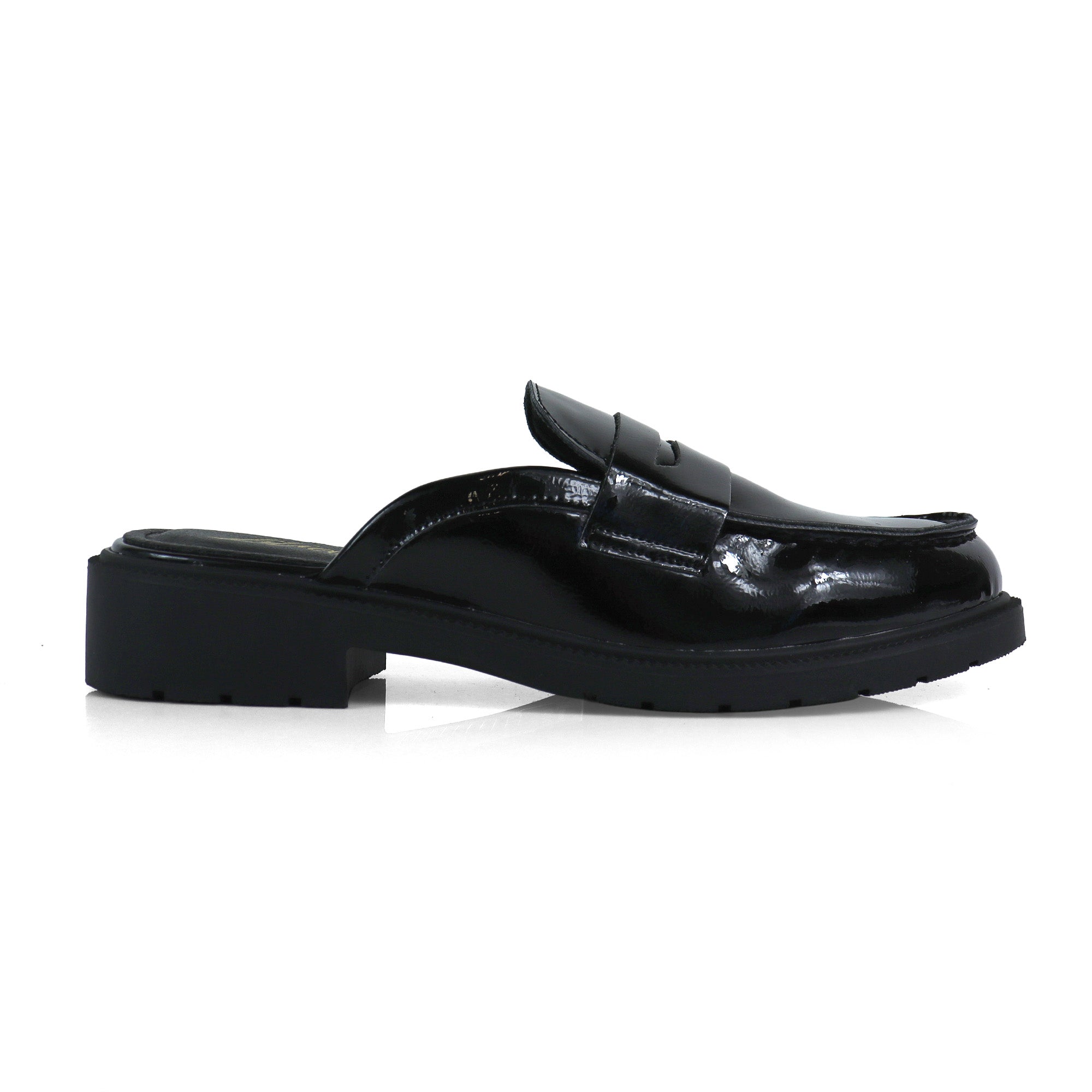 FLORESITA-1 PENNY LOAFER SLIDE BLACK