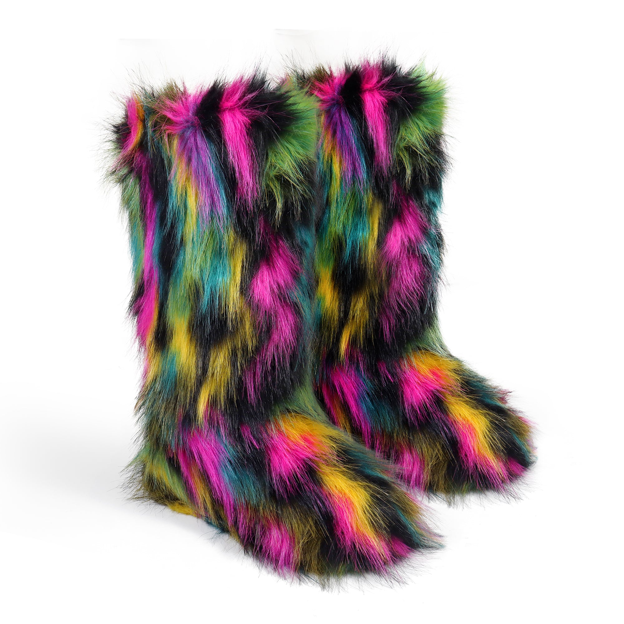 FONDA-5 FURRY SNOW BOOT RAINBOW