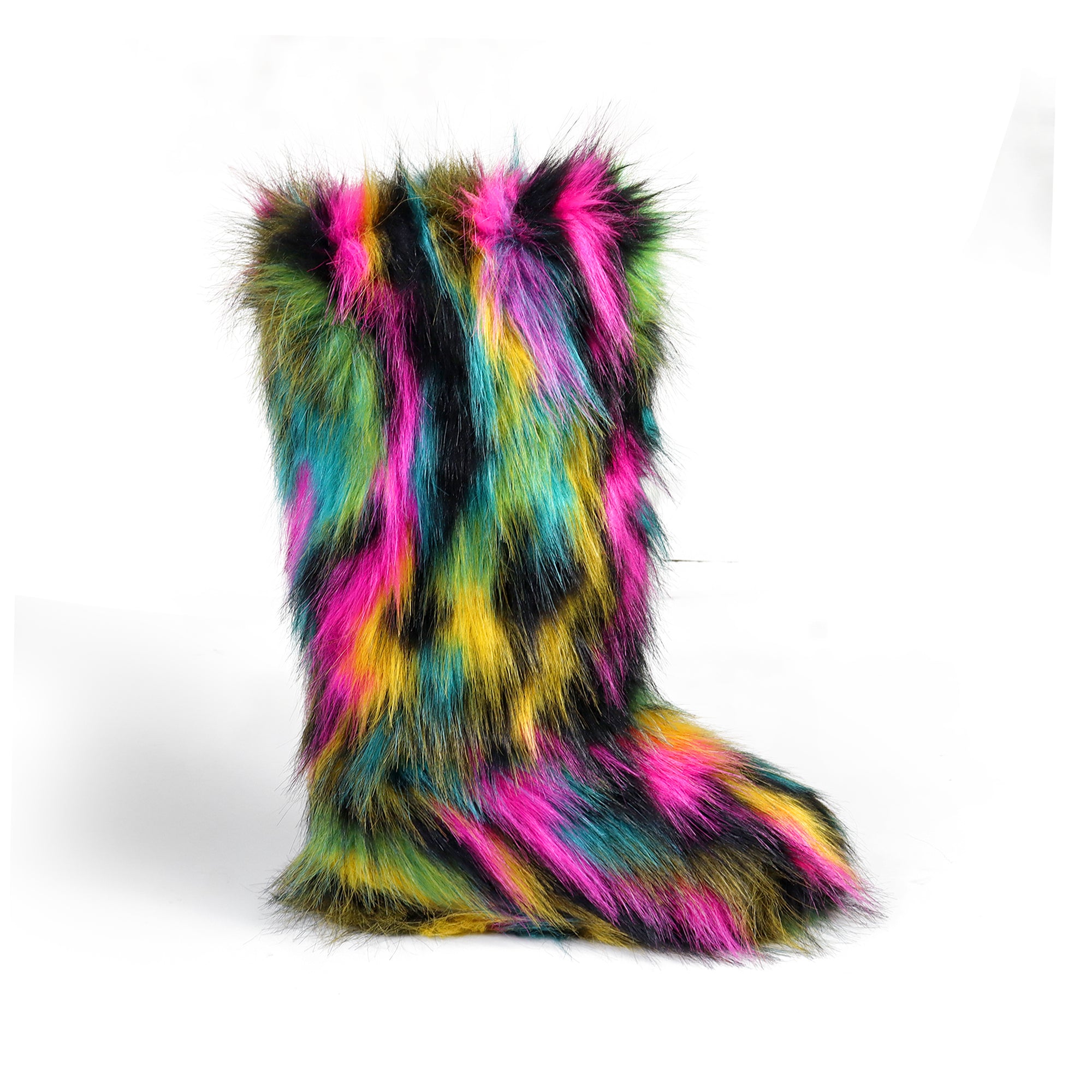 FONDA-5 FURRY SNOW BOOT RAINBOW