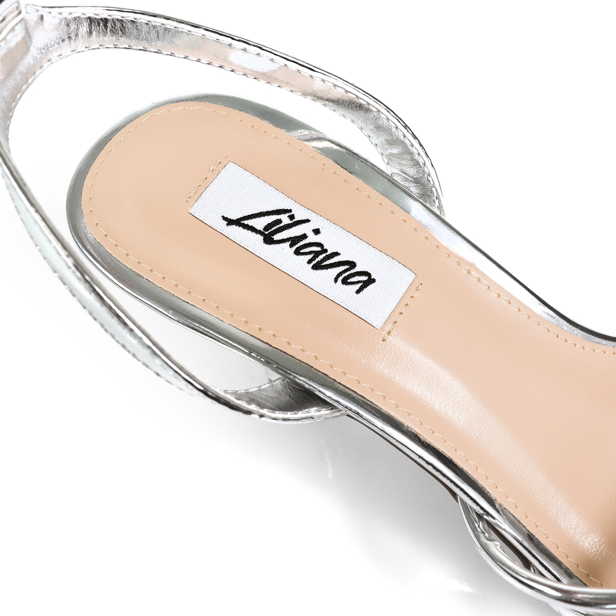 FRANKIE-9 OPEN SQUARE TOE ANCKLE STRAP SANDAL W KITTEN HEEL SILVER